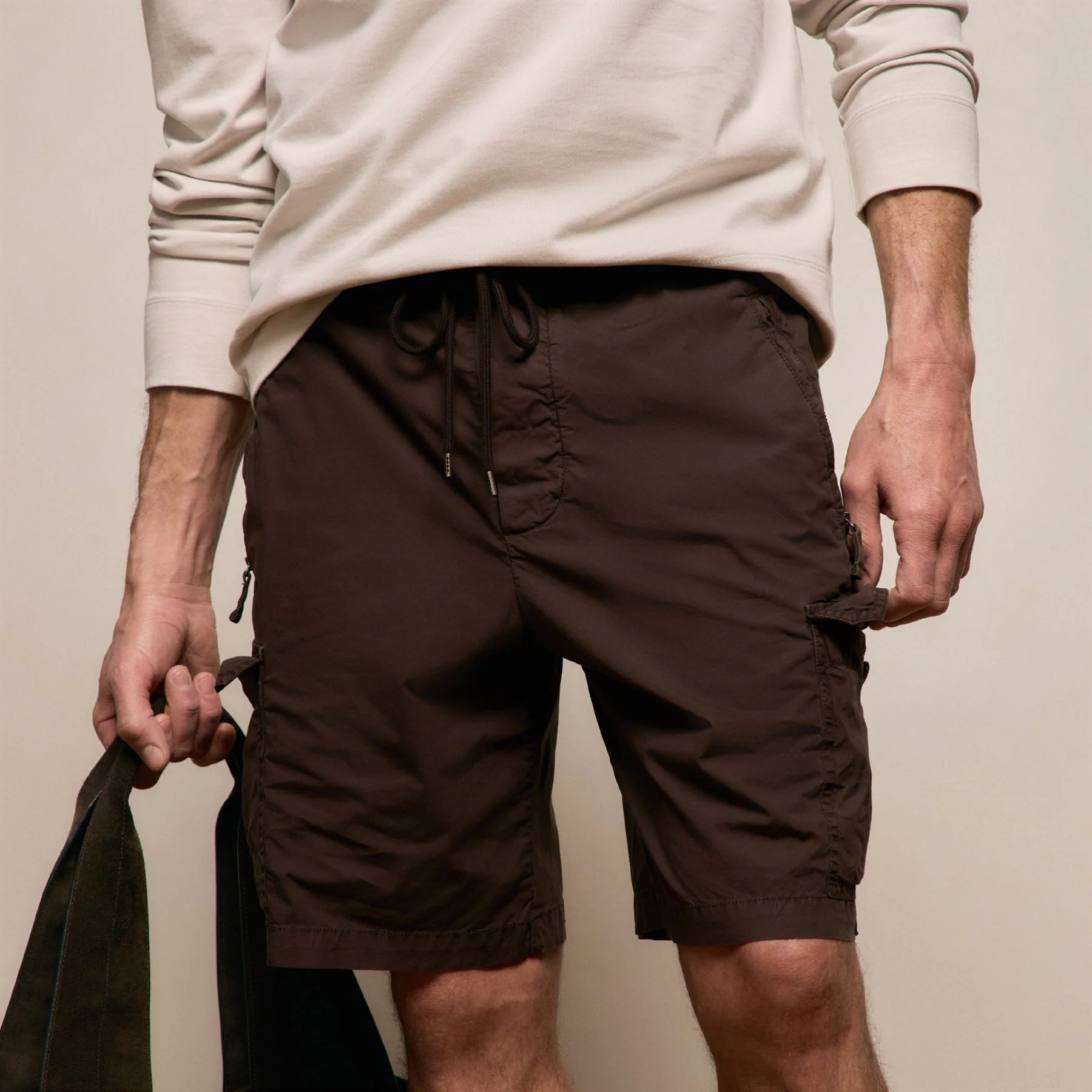 Parachute Poplin Cargo Short - Bark Pigment - Image 3