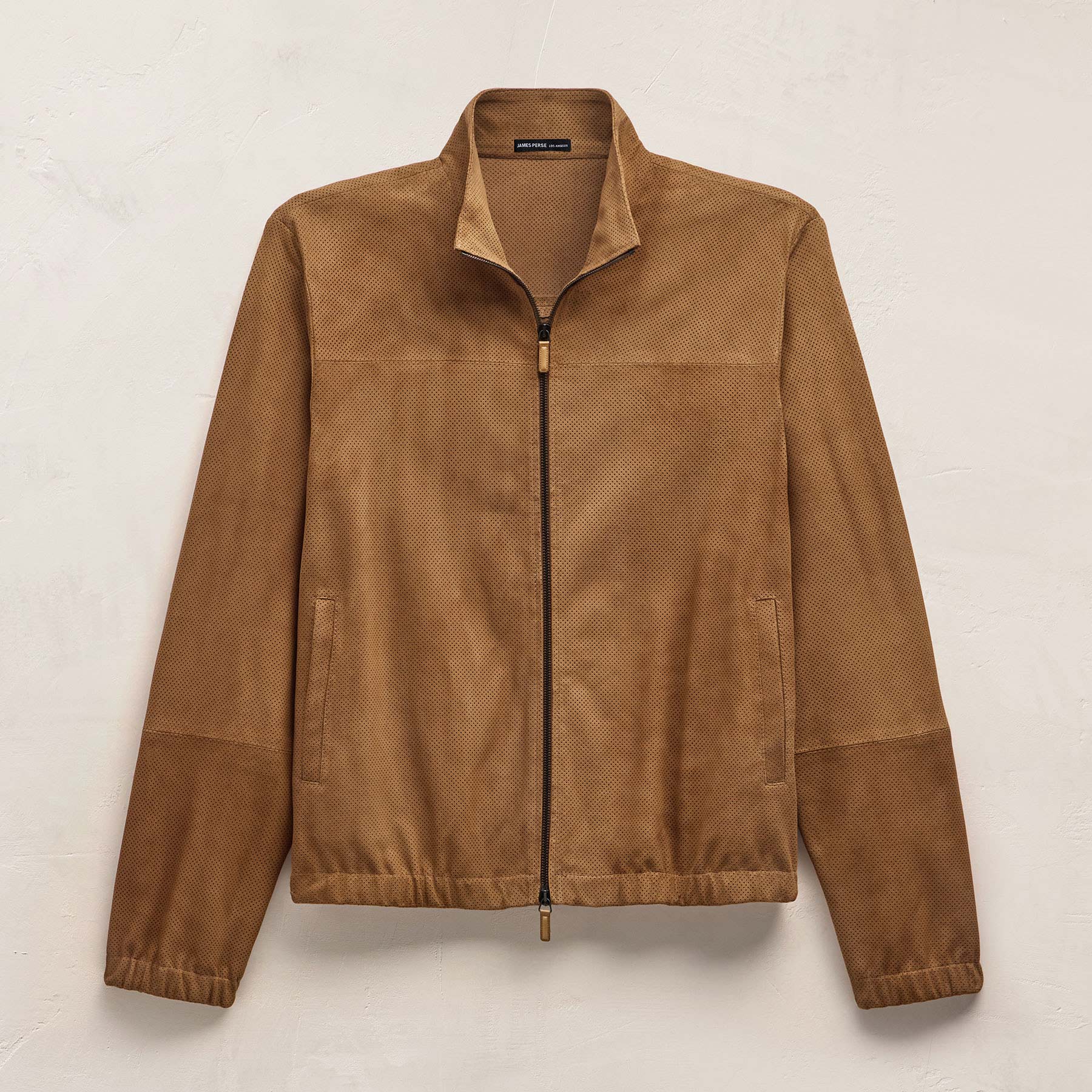 Perforated Suede Sport Jacket - Gingerbread - Image 2