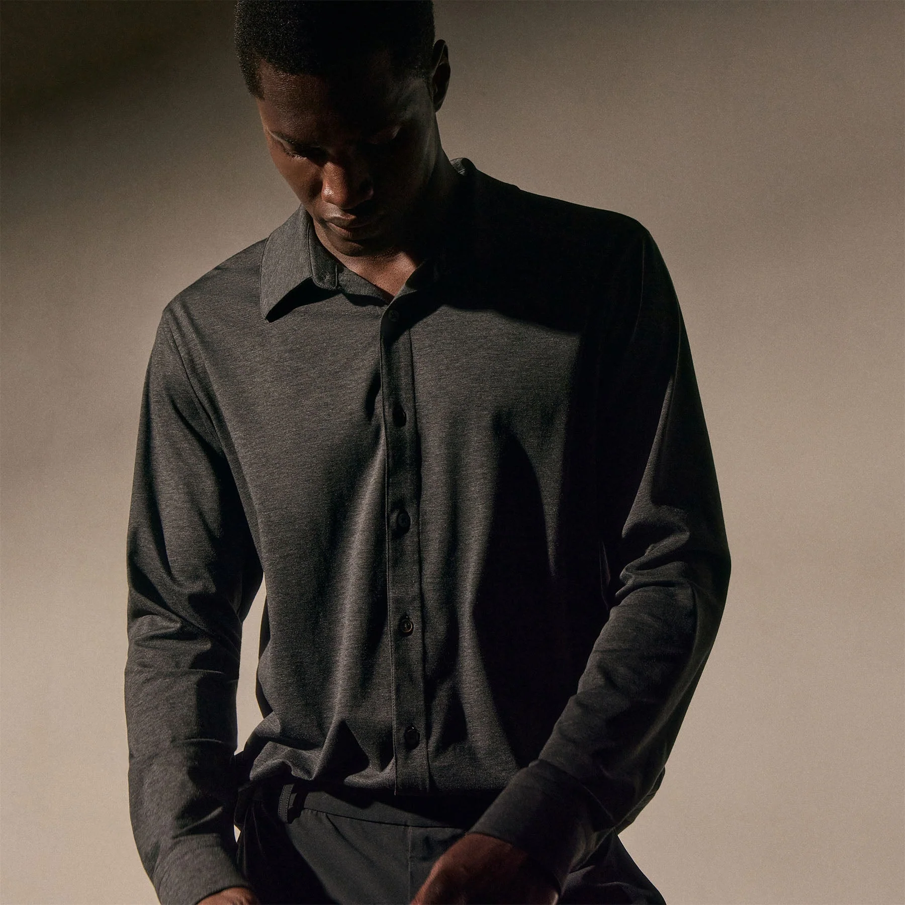 Performance Supima Pique Shirt - Black - Image 2