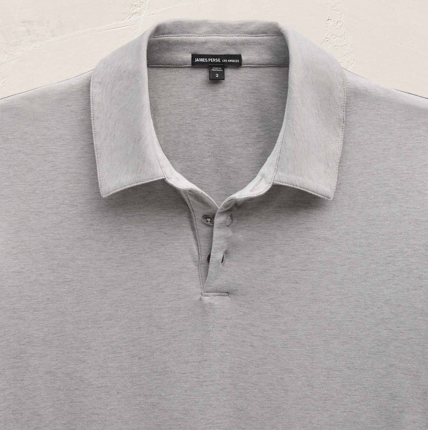 Performance Supima Pique Short Sleeve Polo - Concrete - Image 4