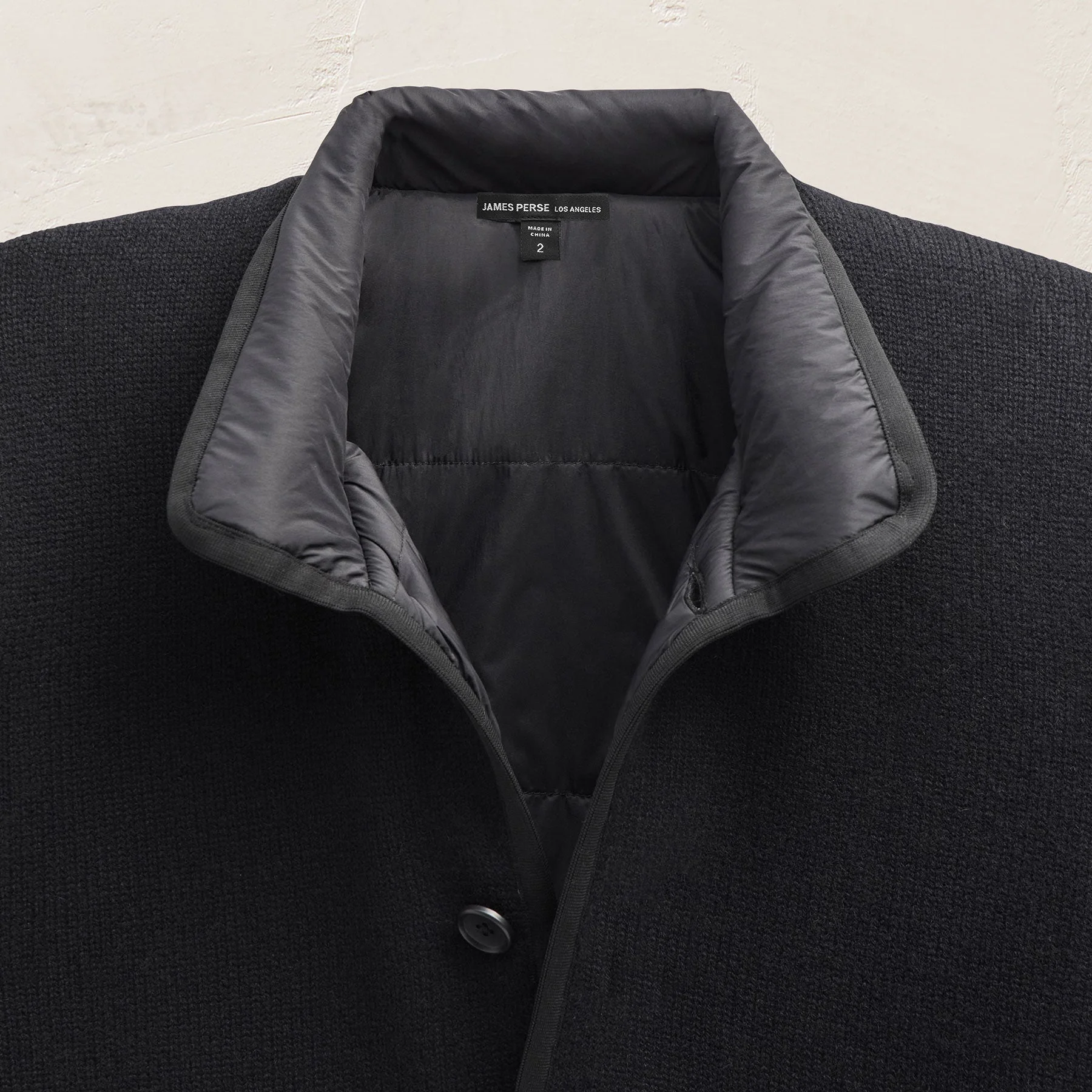 Recycled Cashmere Car Coat - Black/Black - Image 6