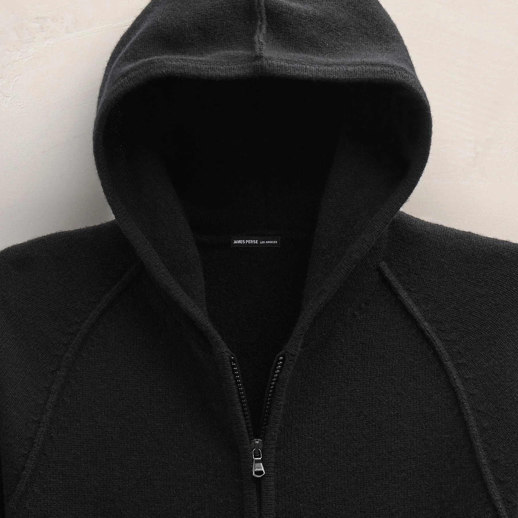 Recycled Cashmere Track Jacket - Black - Image 5