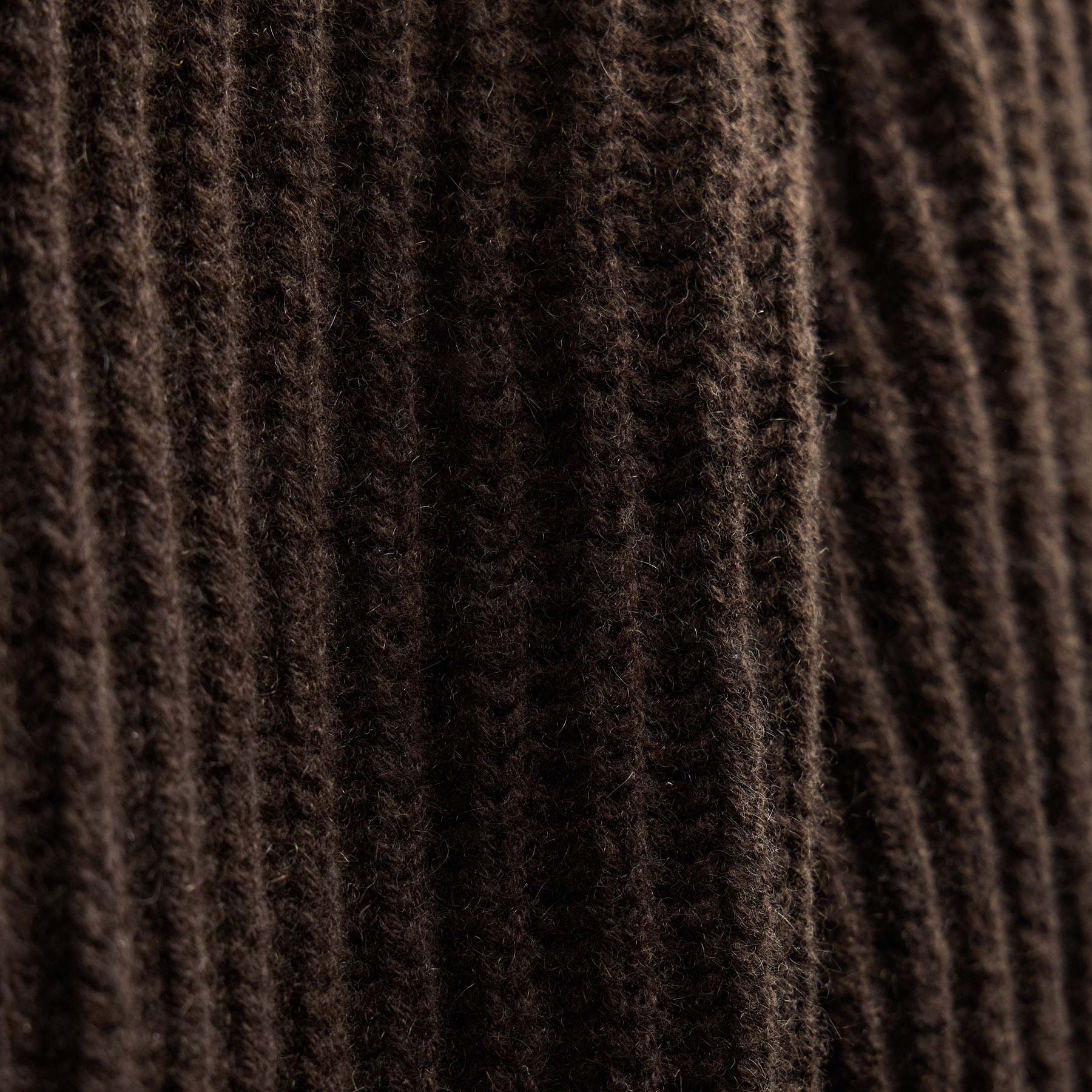 Recycled Cashmere Zip Funnel Neck - Kona/Black - Image 6
