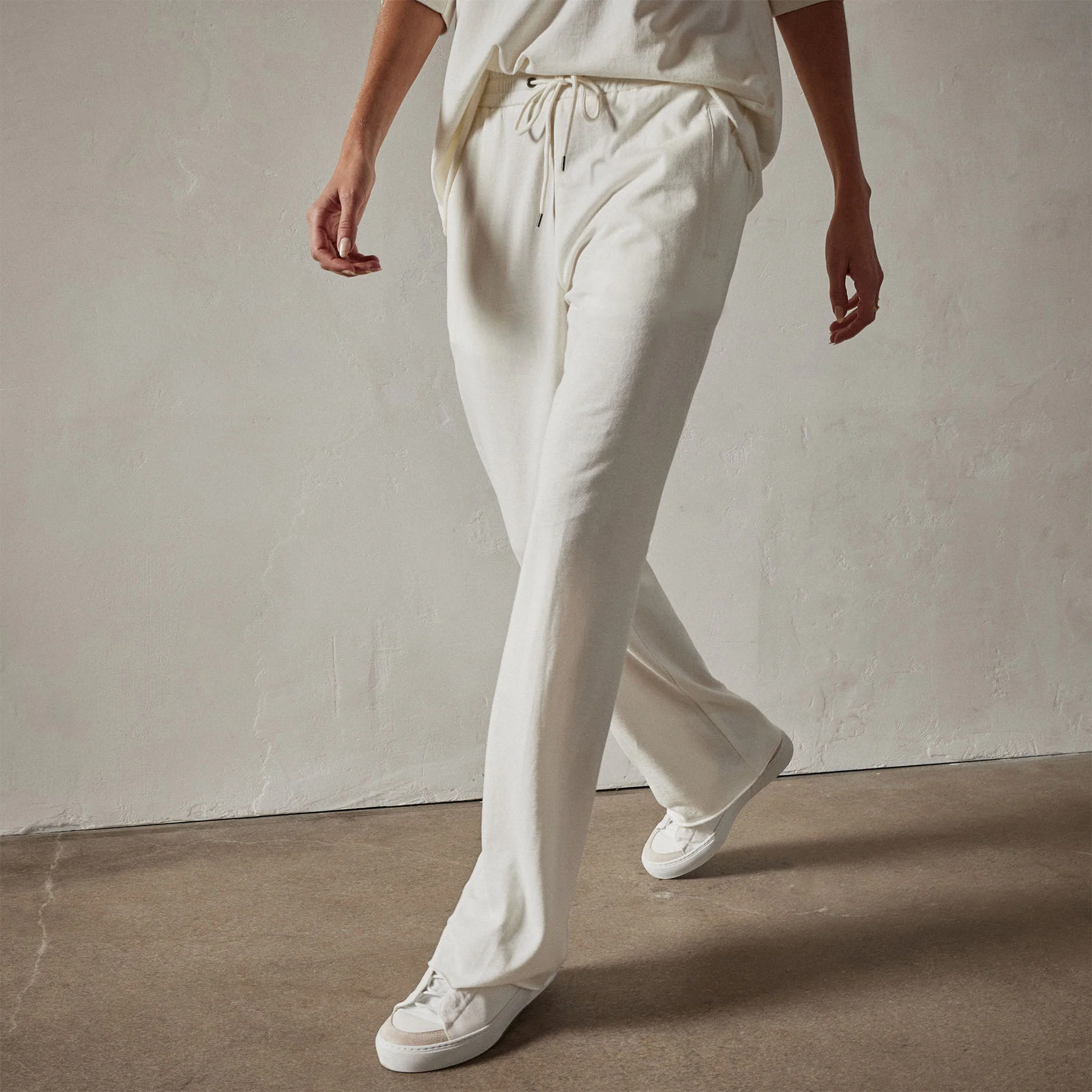 Recycled Feather Weight Terry Sweatpant - Everest White - Image 2