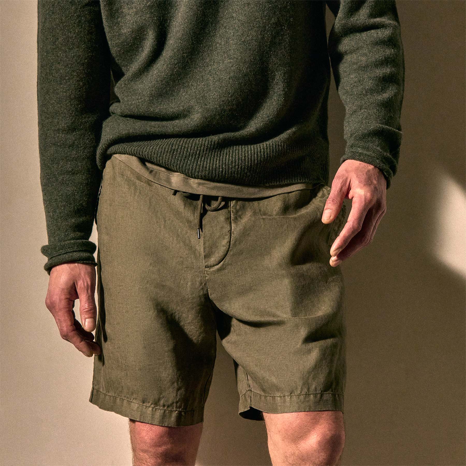 Relaxed Fit Linen Short - Birch Pigment - Image 2