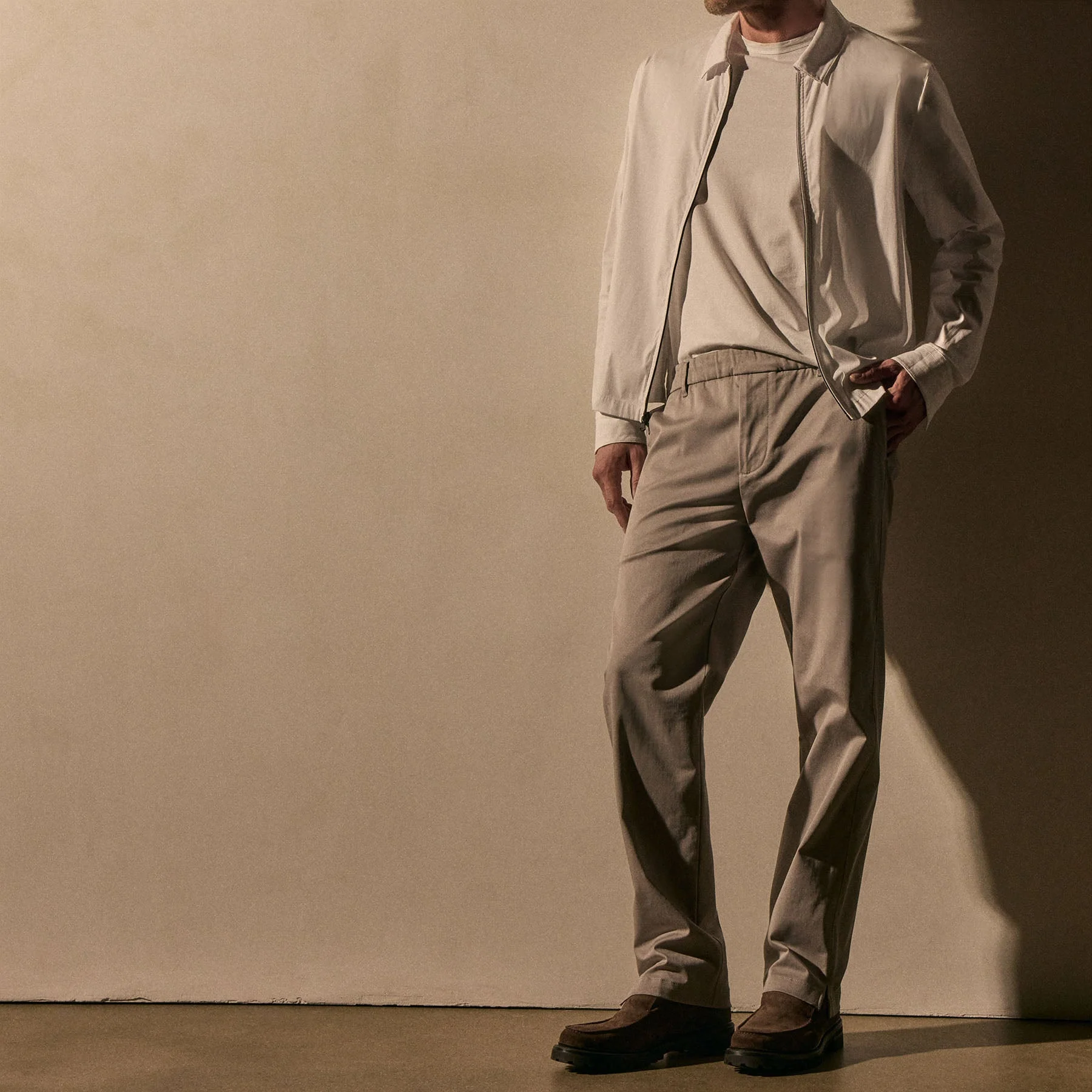 Relaxed Stretch Micro Twill Trouser - Concrete - Image 2
