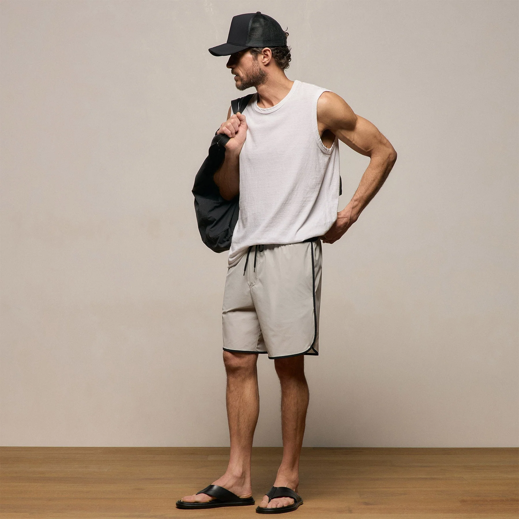 Retro Boardshort - Salt/Black - Image 4