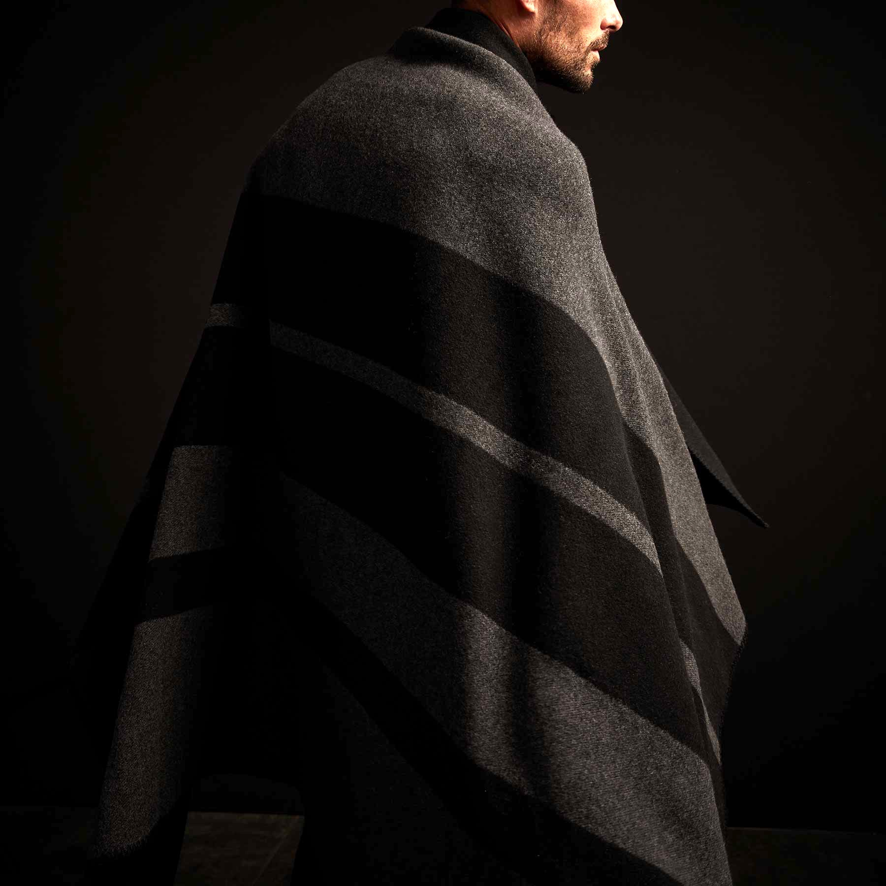 Sarti Striped Throw - Black/Lead - Image 5