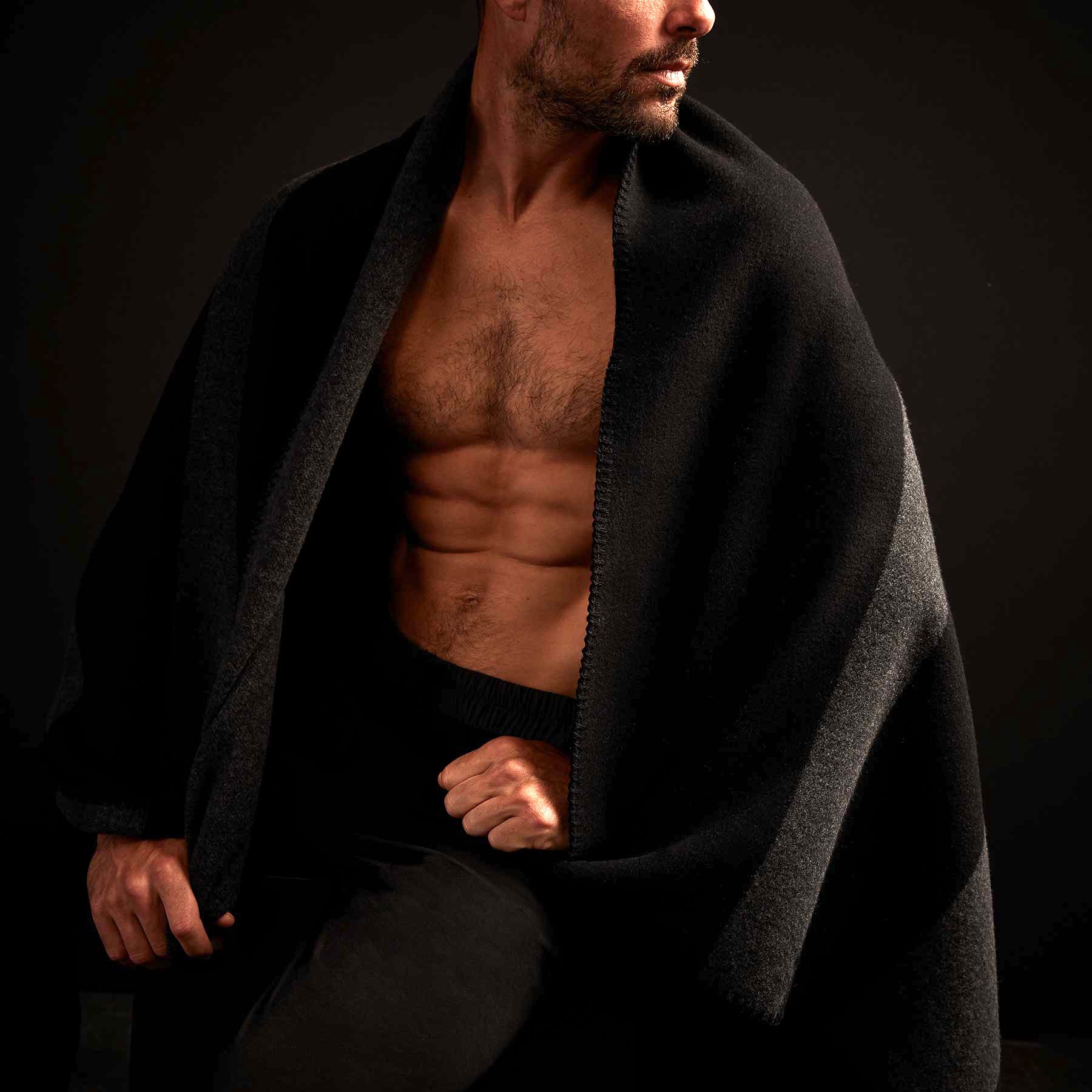 Sarti Striped Throw - Black/Lead - Image 6