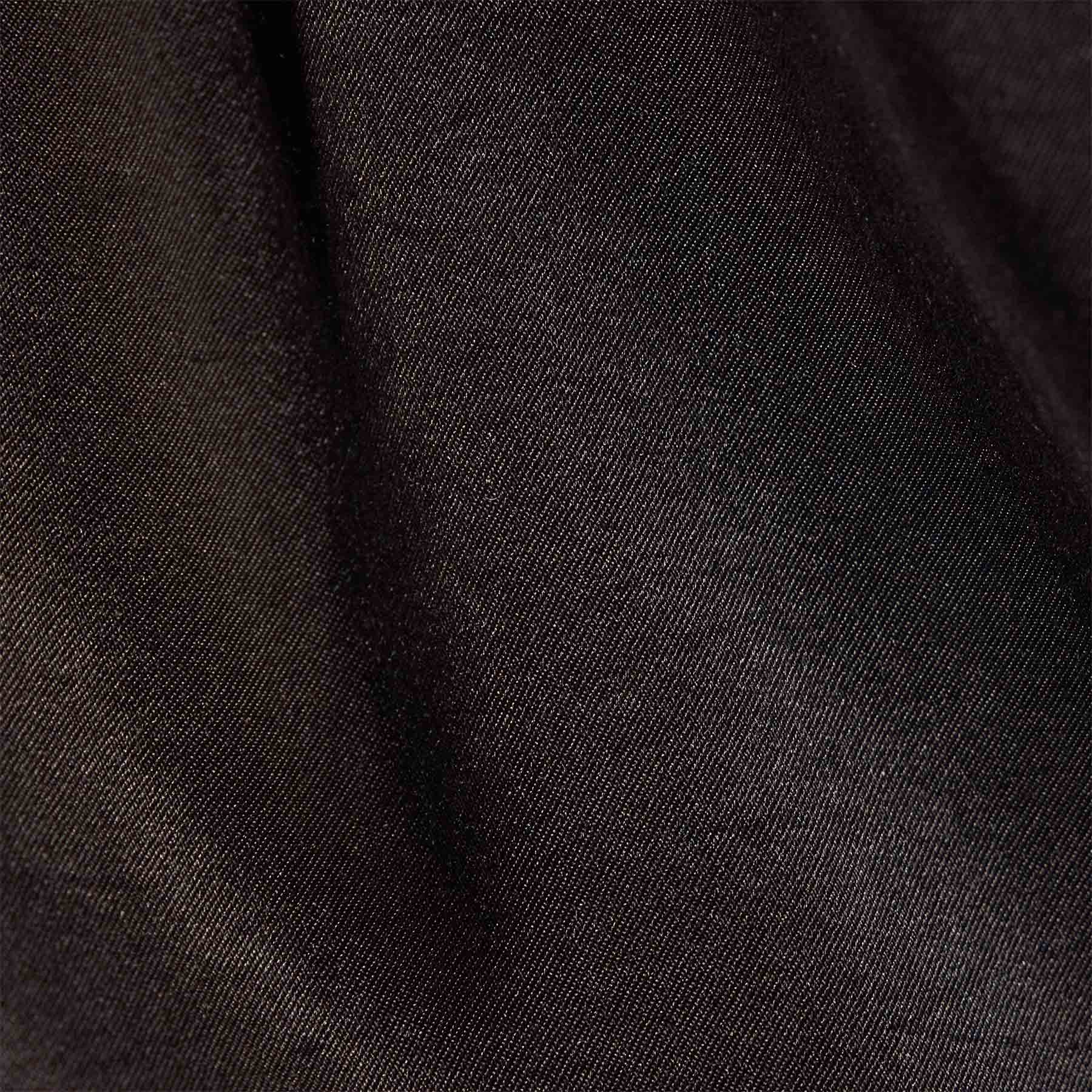 Satin Oversized Shirt - Black - Image 5