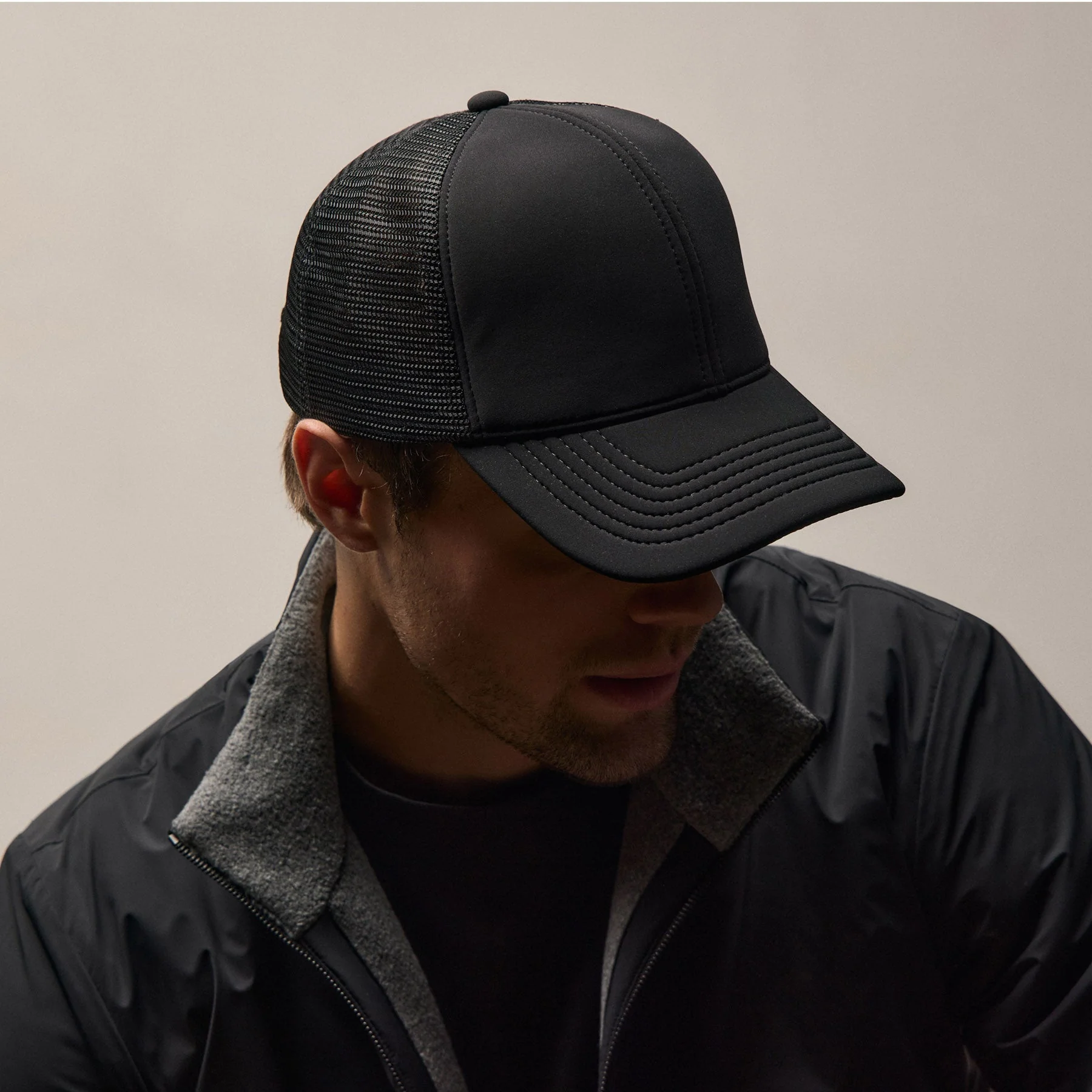 Scuba 6 Panel Baseball Hat - Black - Image 3