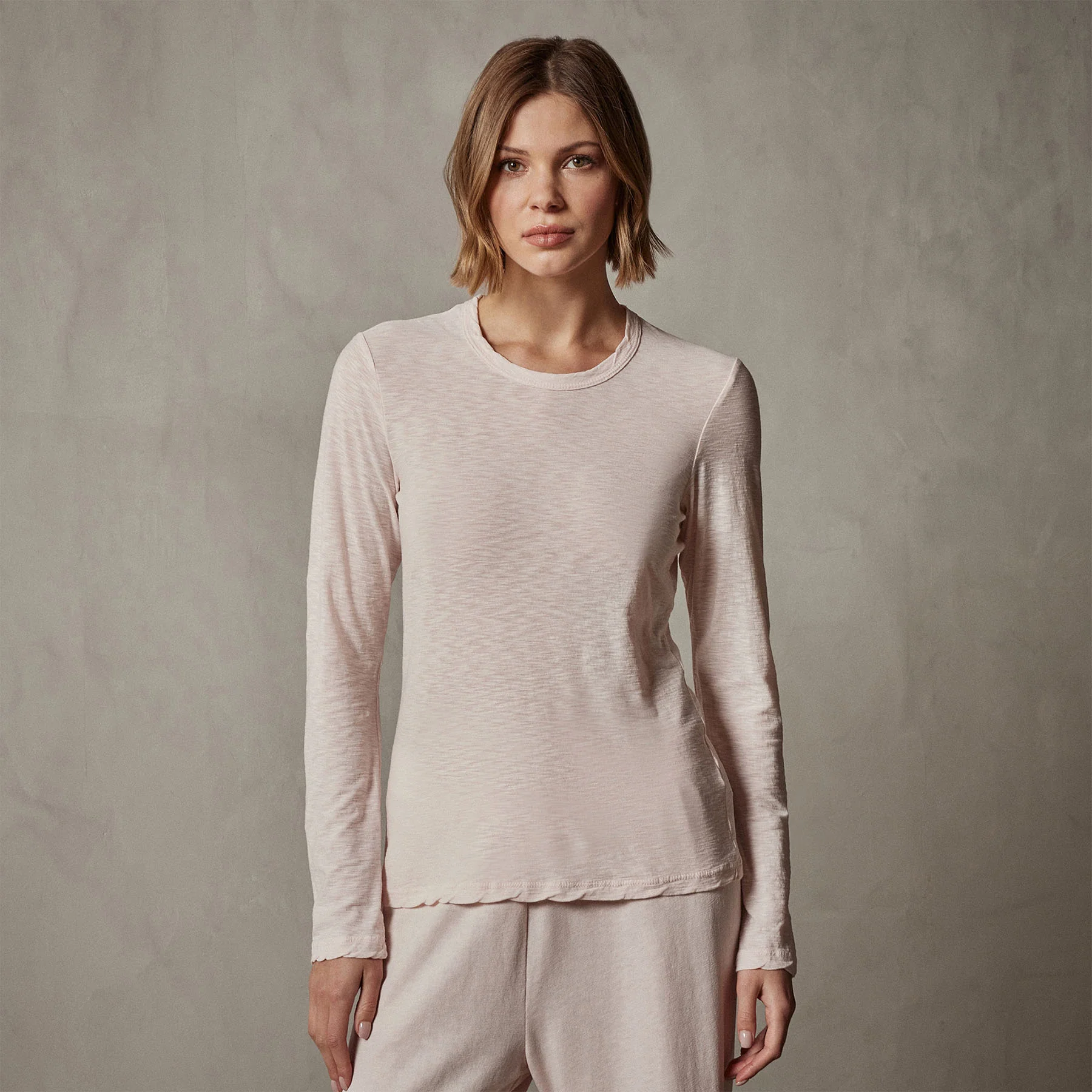 Sheer Slub Long Sleeve Crew - Zephyr - Image 3