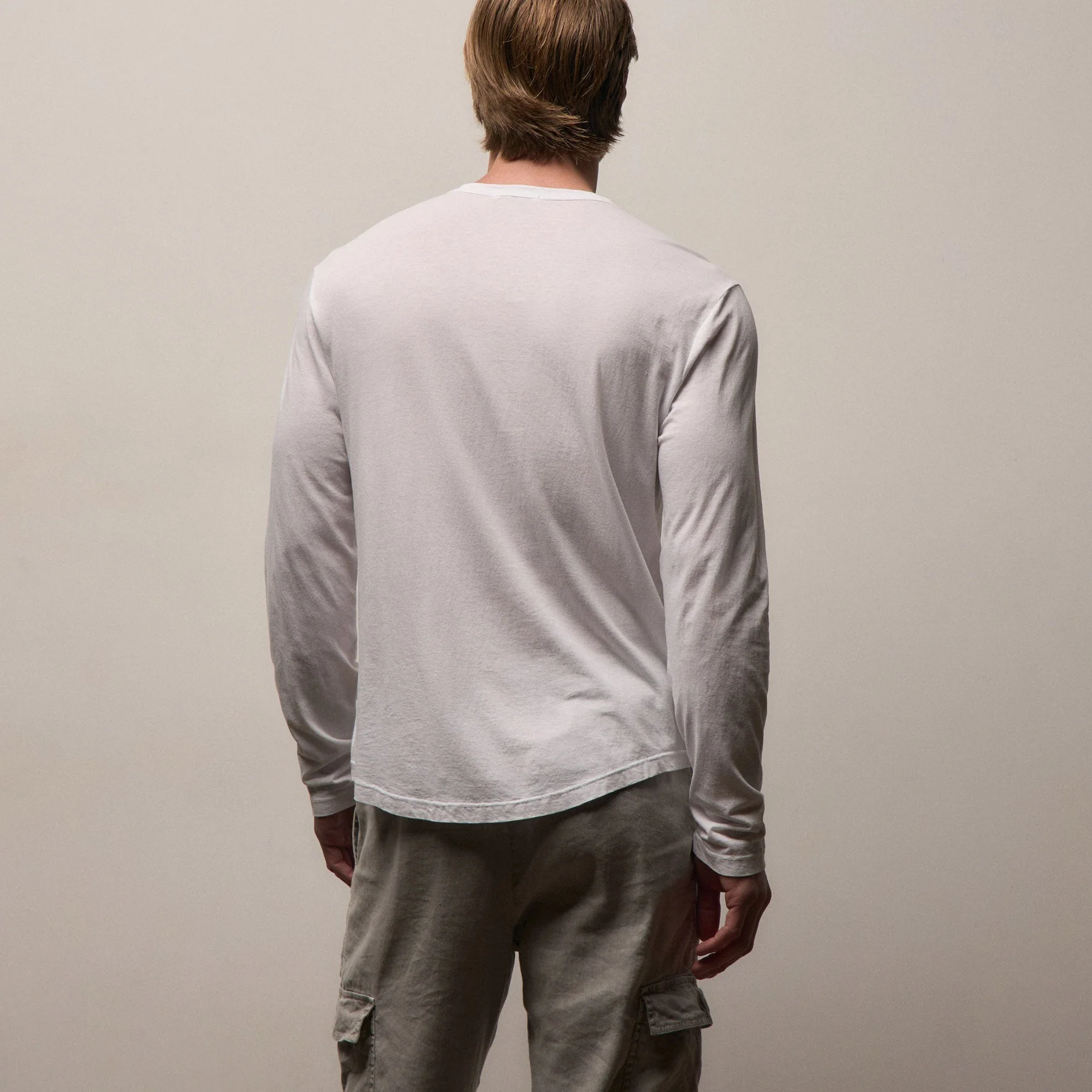 Shirttail Hem Crew - White - Image 6