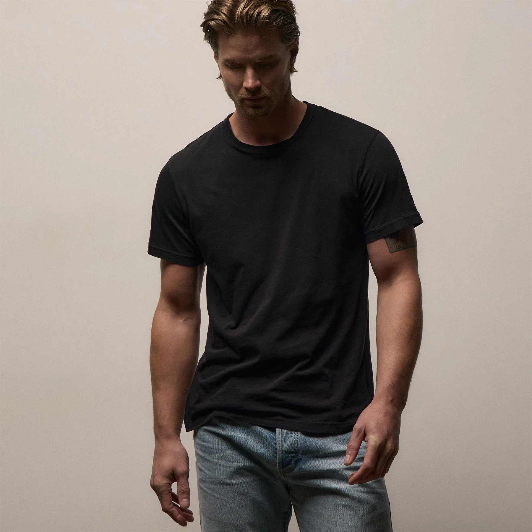 3 Pack Short Sleeve Crew Neck Tee - Black - Image 3