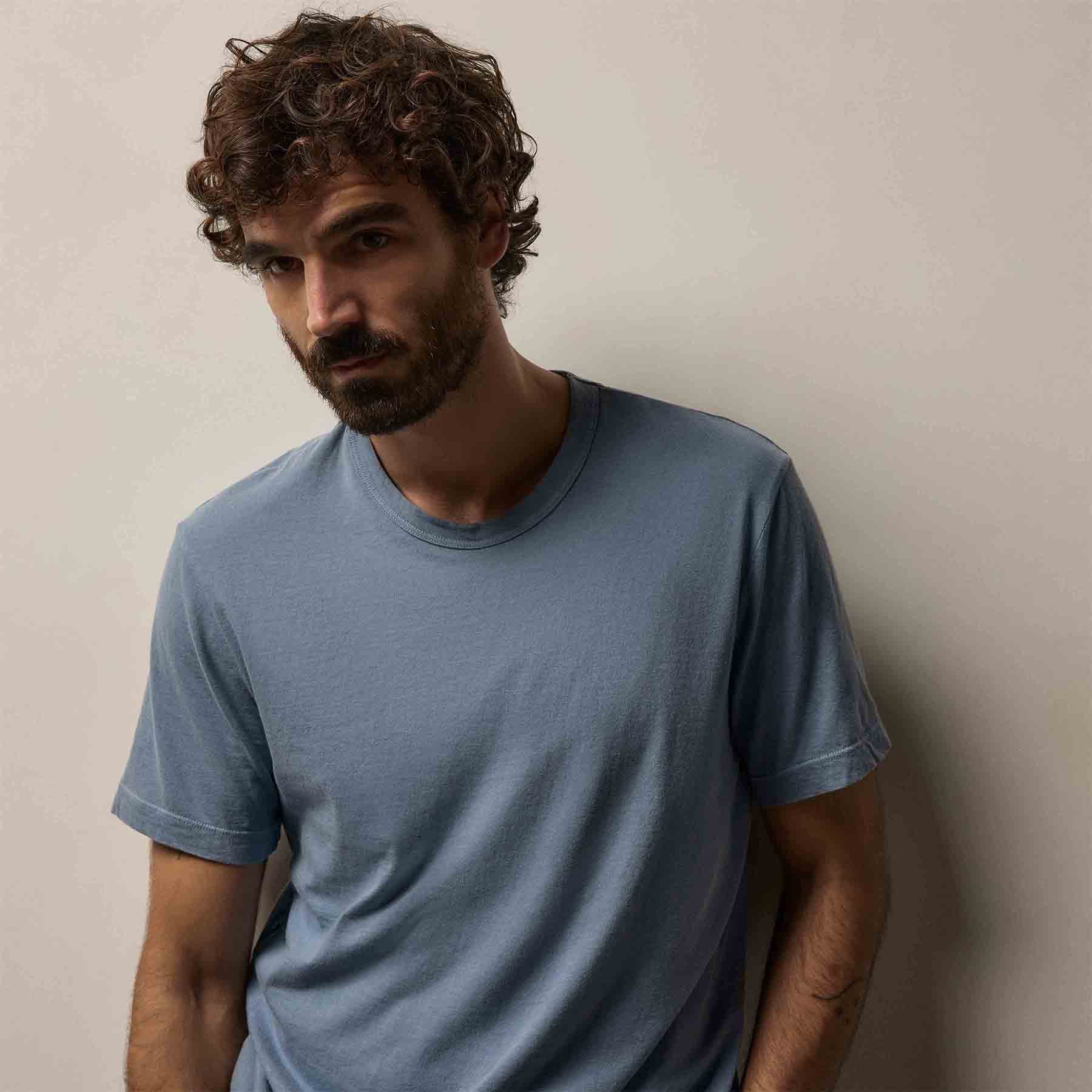 Short Sleeve Crew Neck - Ocean Pigment - Image 3