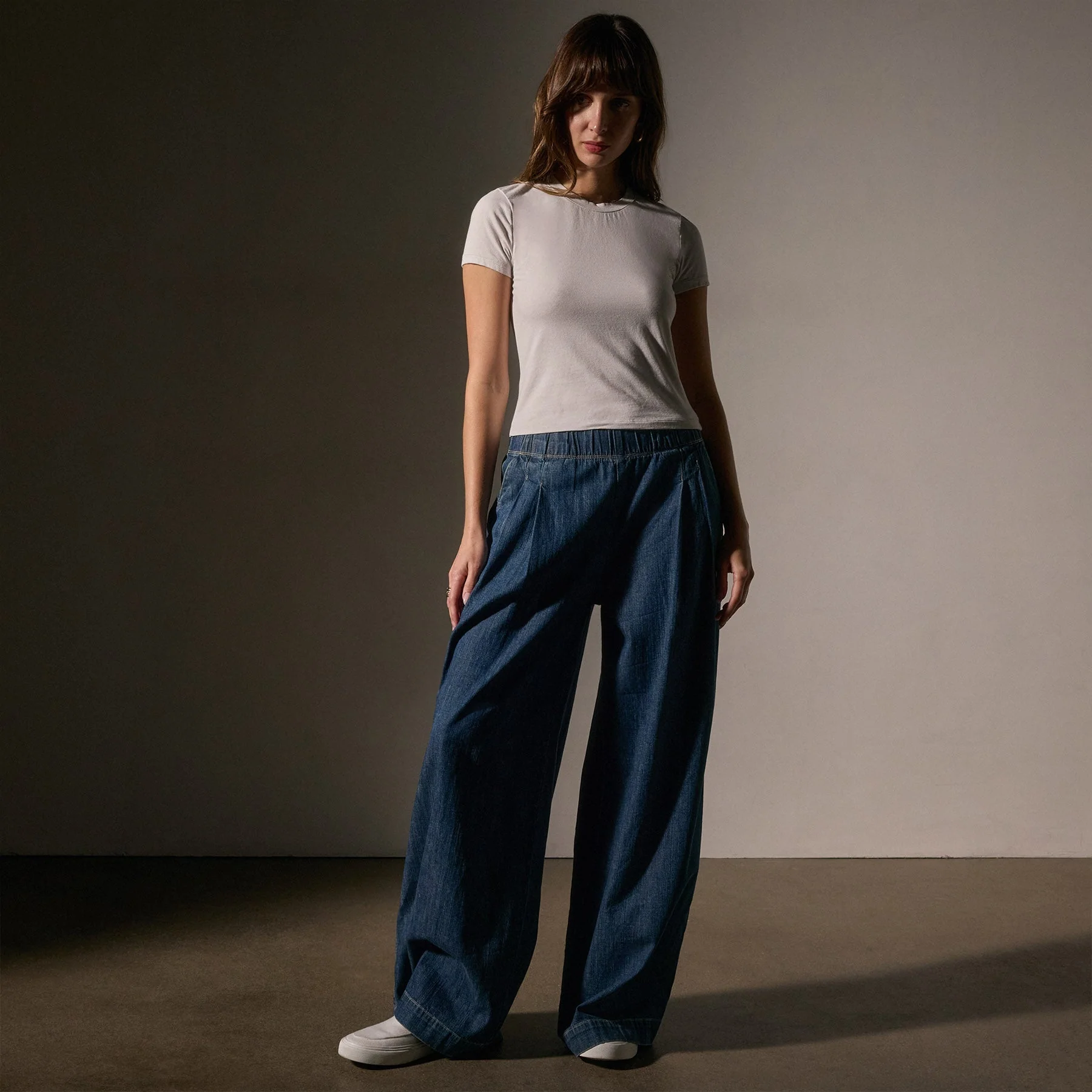 Short Sleeve Cropped Tee - Light Mist - Image 3