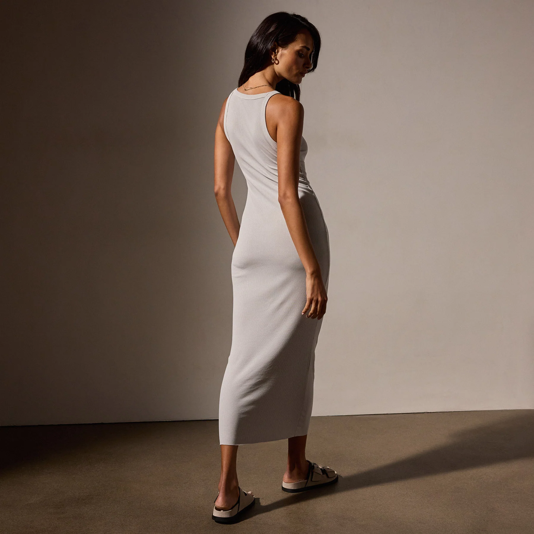 Skinny Rib Tank Dress - Salt Pigment - Image 4