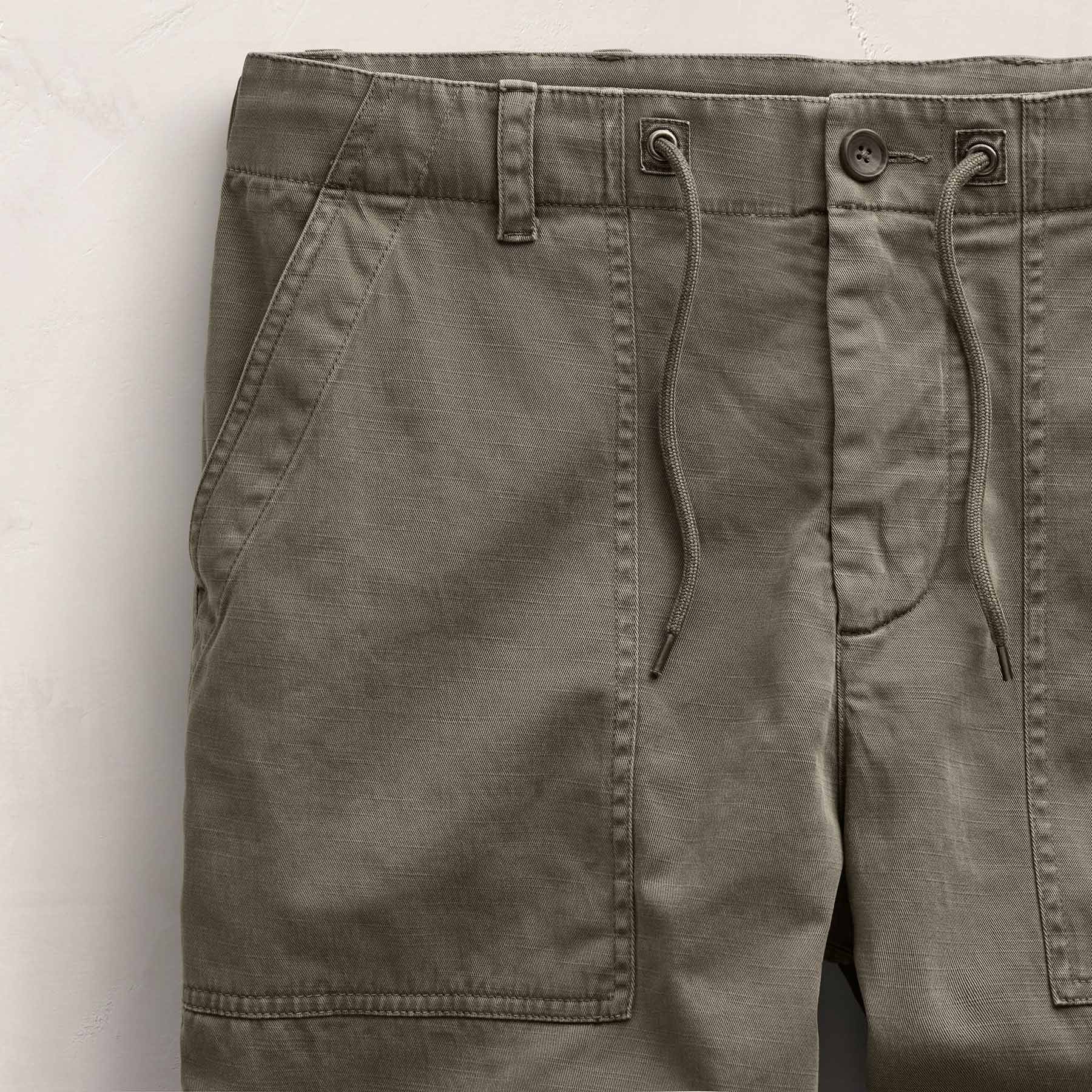 Slub Cotton Utility Flight Short - Birch Pigment - Image 4