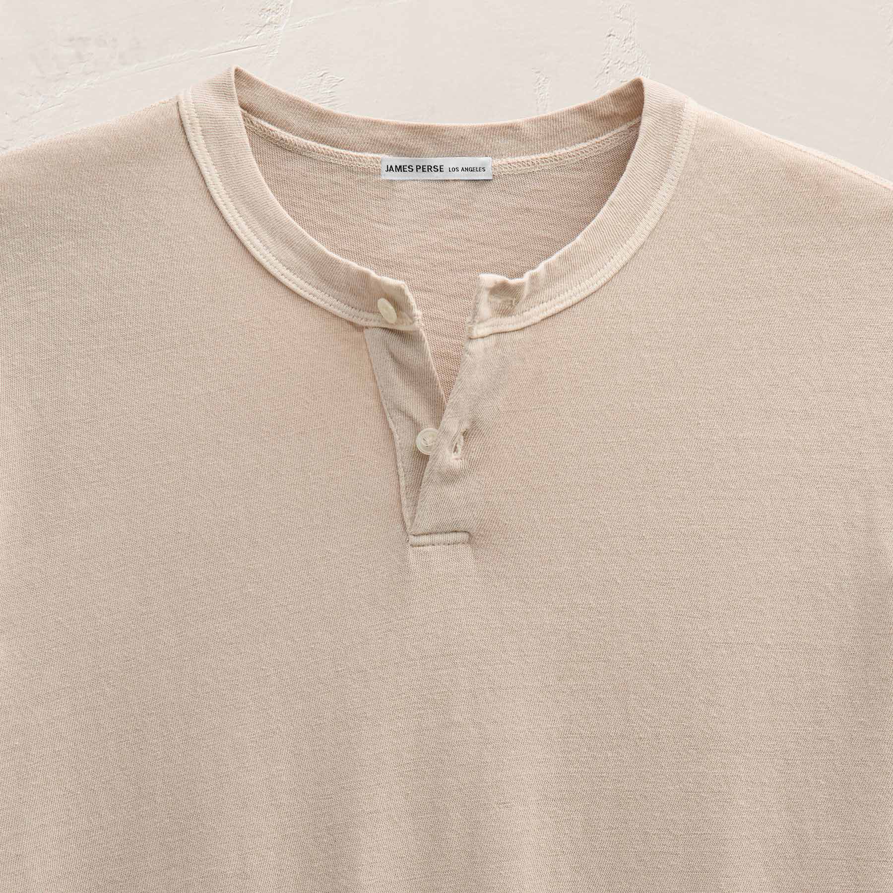 Slub Jersey Long Sleeve Henley - Stone Pigment - Image 4