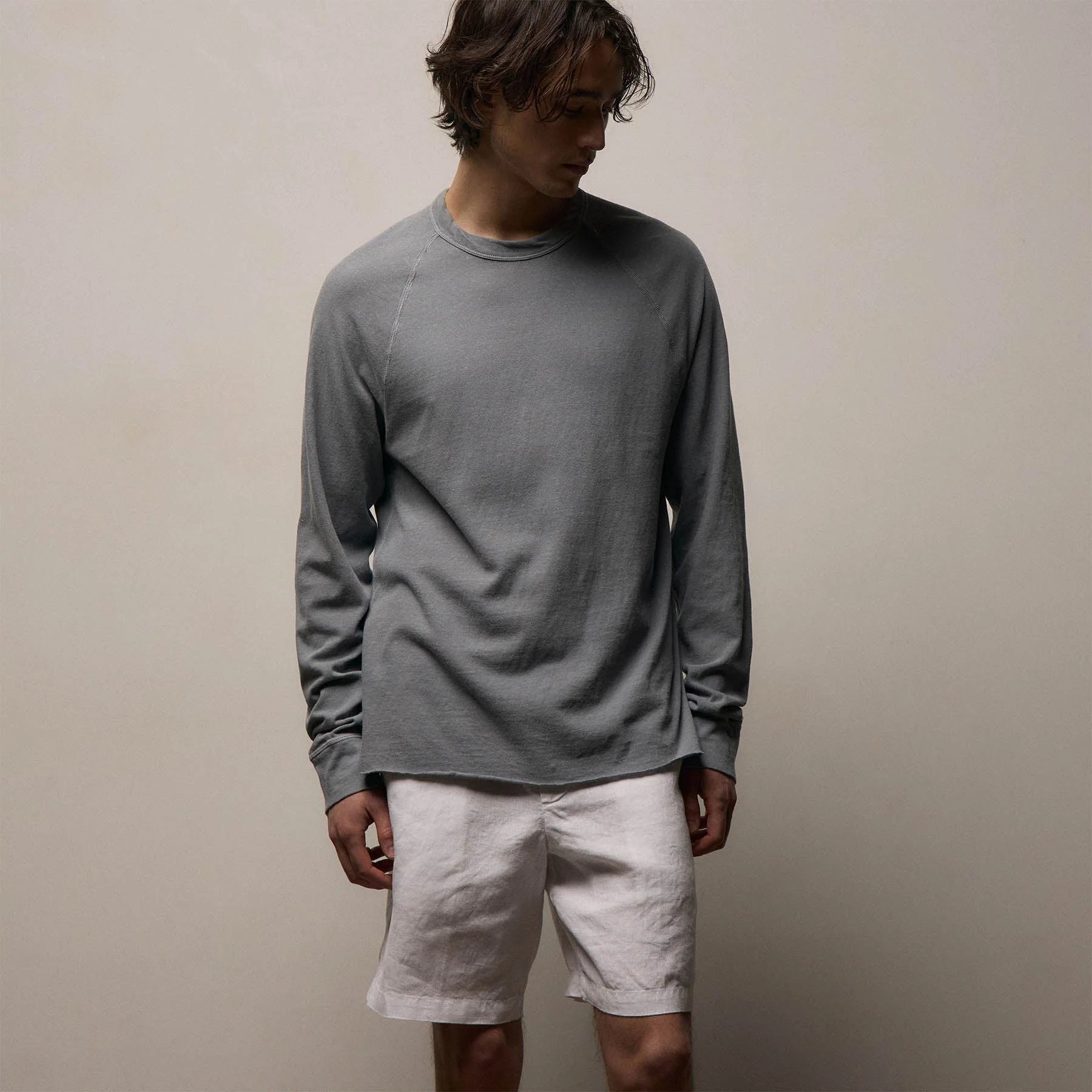 Slub Jersey Long Sleeve Raglan Crew - Ore Pigment - Image 5