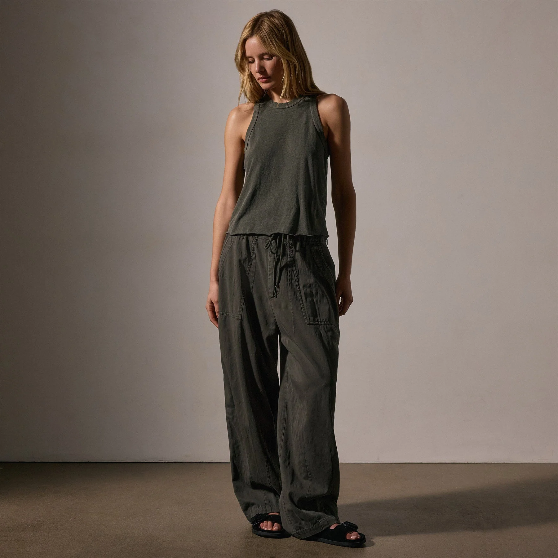 Slub Jersey Muscle Tank - Granite Pigment - Image 3
