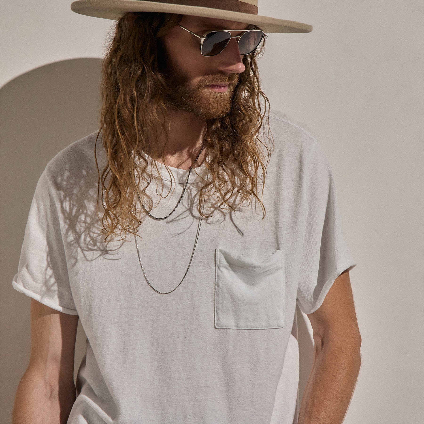 Slub Jersey Pocket Tee - White - Image 4