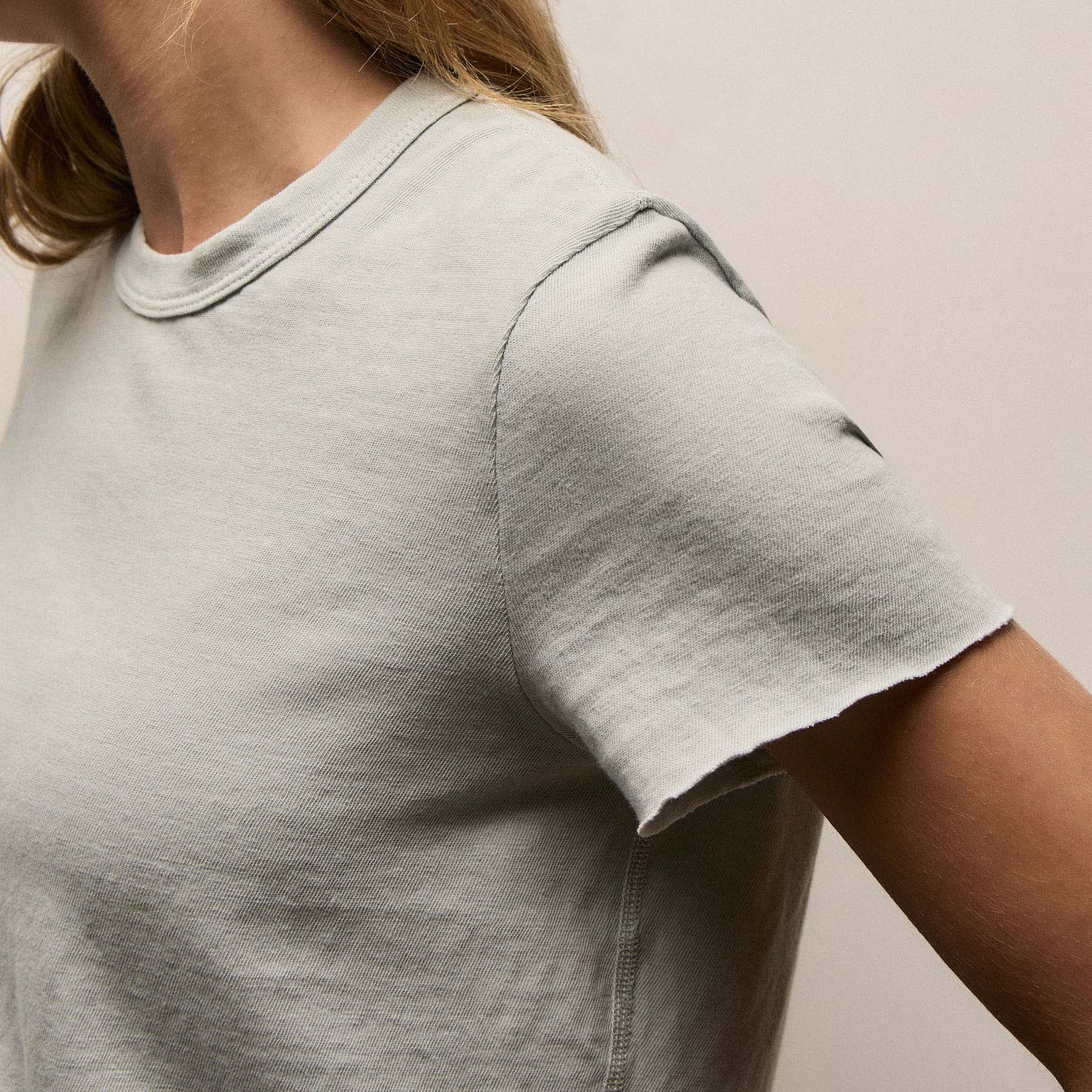Slub Jersey Shrunken Tee - Celery Pigment - Image 2
