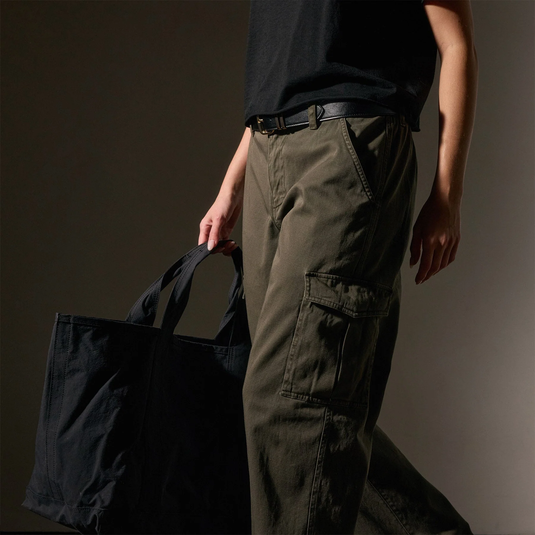 Small Matte Nylon Tote - Black - Image 4