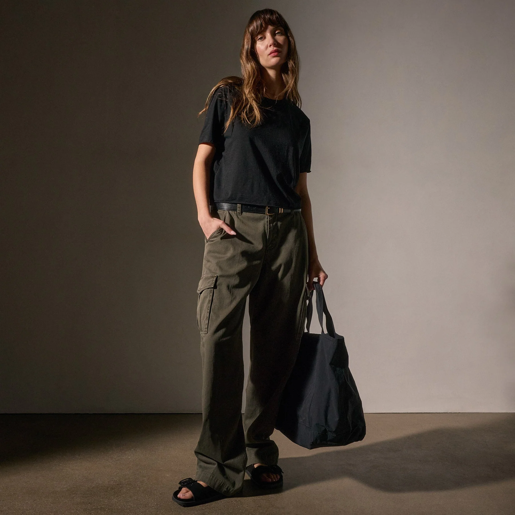 Small Matte Nylon Tote - Black - Image 5