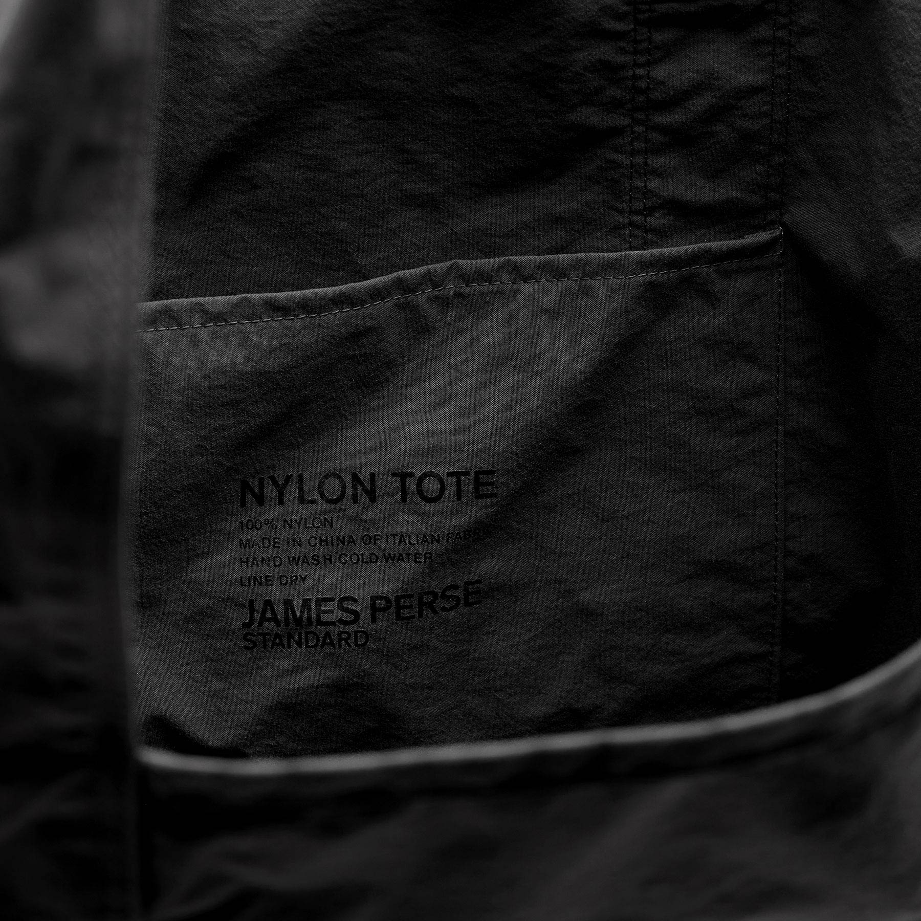 Small Matte Nylon Tote - Black - Image 6