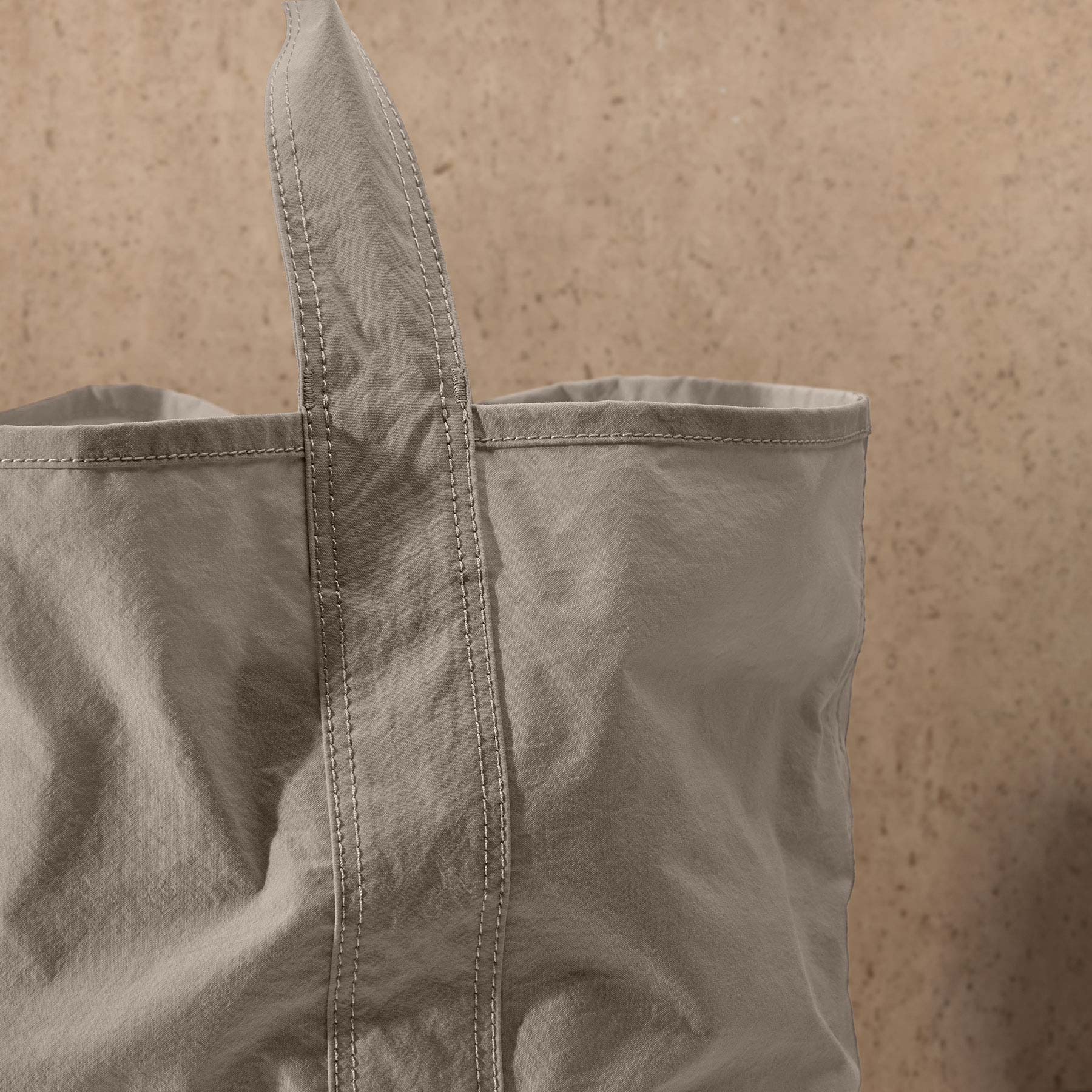 Small Matte Nylon Tote - New Sand - Image 3