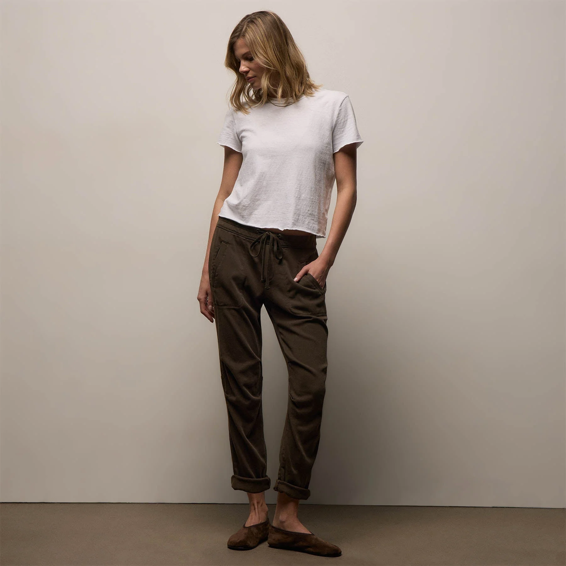 Soft Drape Pant - Smoky Green Pigment - Image 5