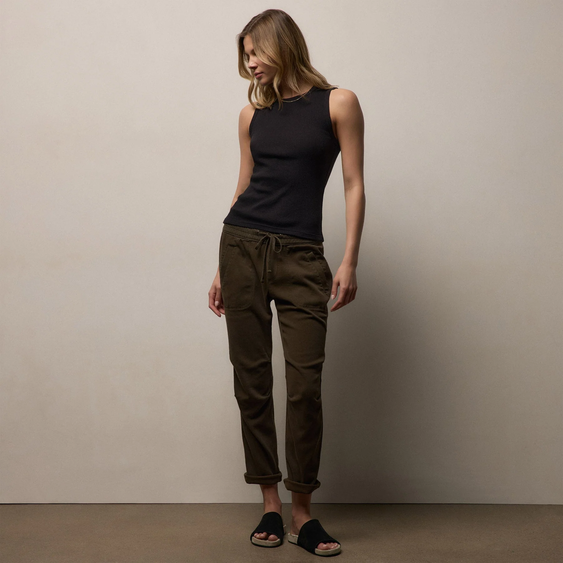 Soft Drape Pant - Smoky Green Pigment - Image 8