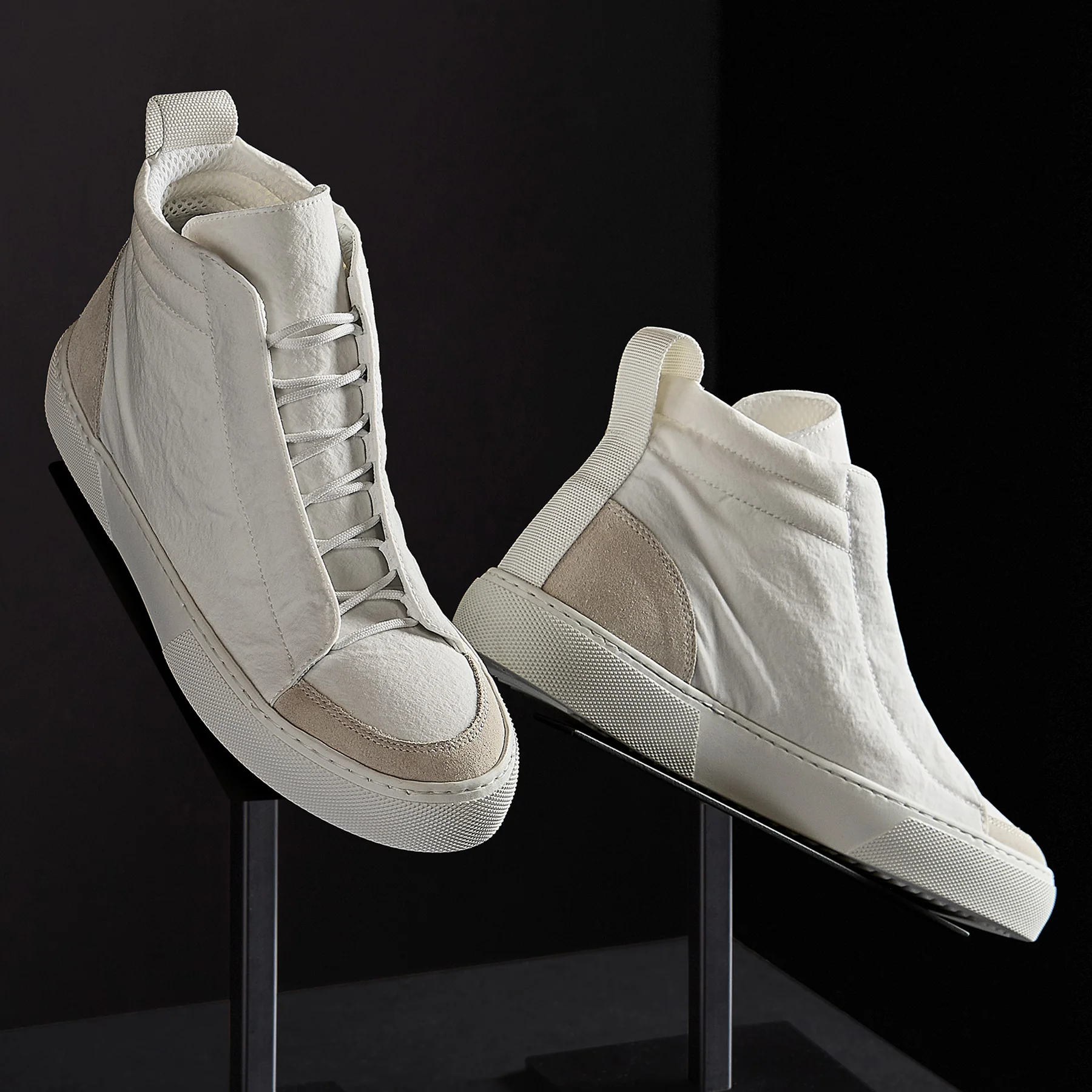 Women's Solstice High Top Skate Sneaker - White/Taupe - Image 2