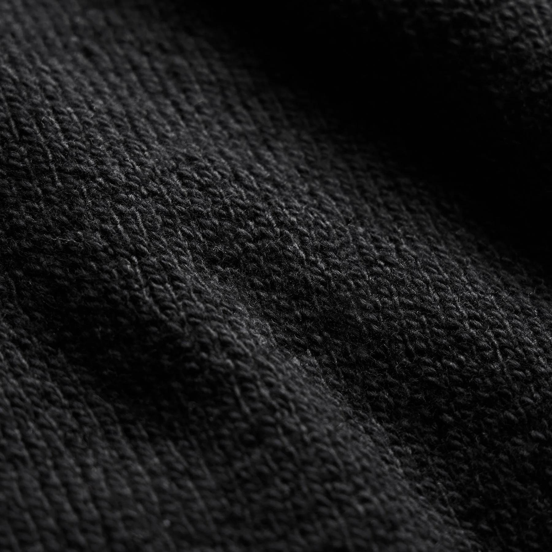 Stretch Cotton Crew Sweater - Black - Image 7