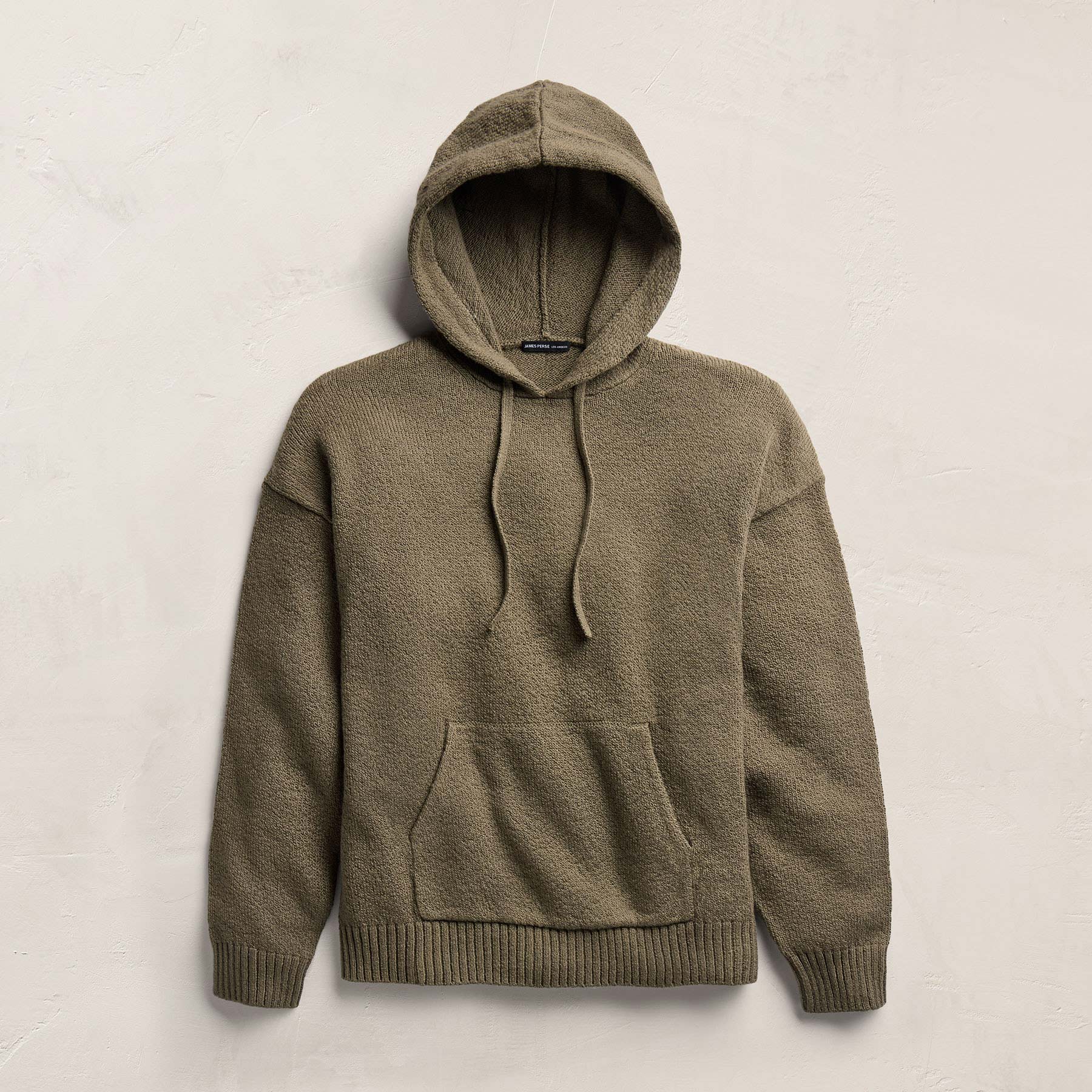 Stretch Cotton Hoodie - Light Olive - Image 2