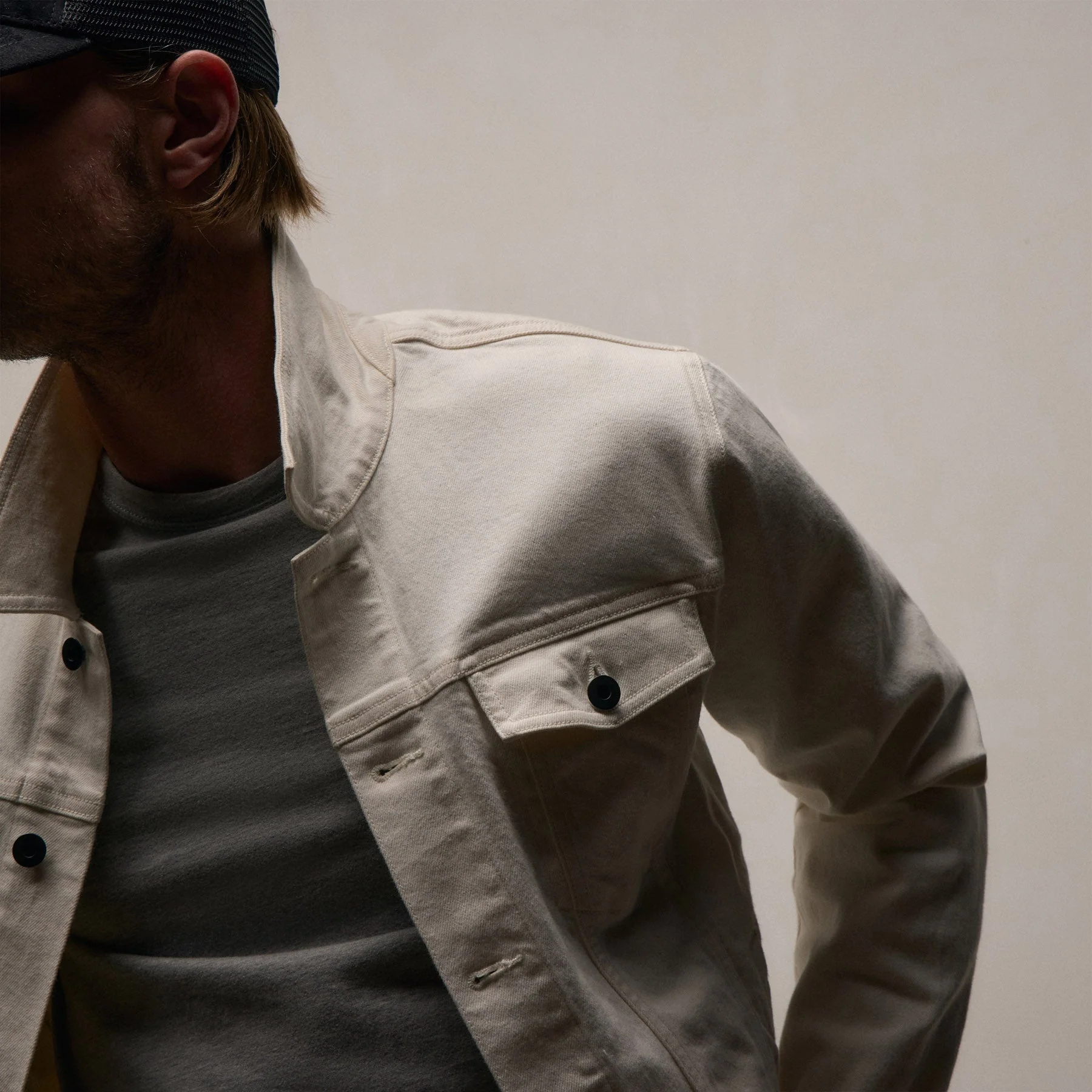 Stretch Denim Jacket - Coastal Cloud - Image 6