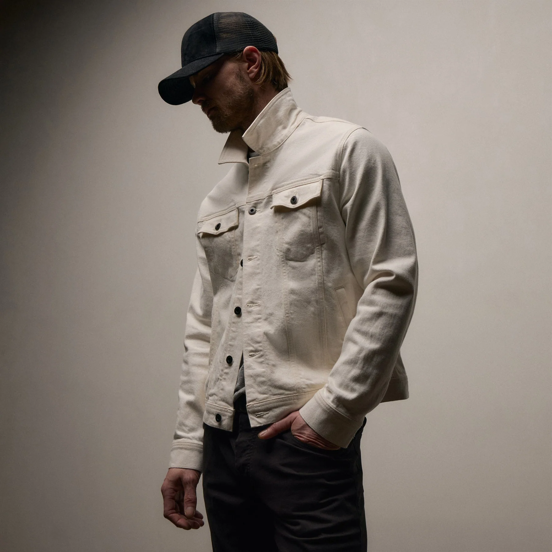 Stretch Denim Jacket - Coastal Cloud - Image 7