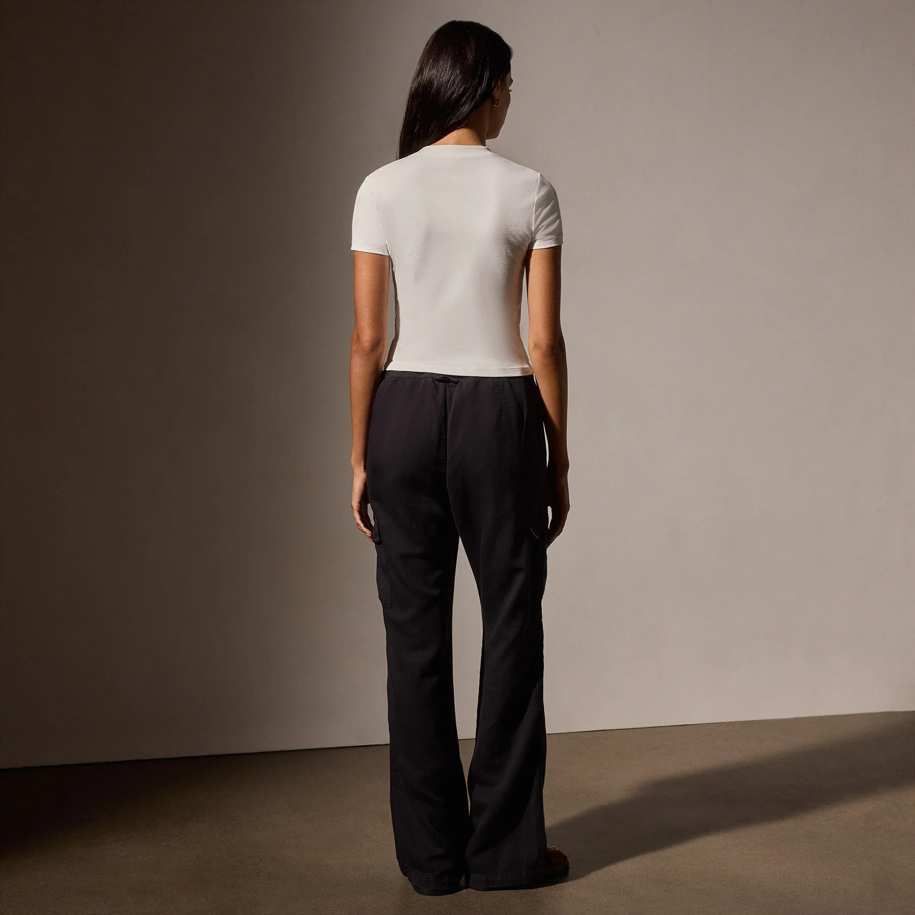 Stretch Lotus Rib Short Sleeve Sport Tee - White - Image 5