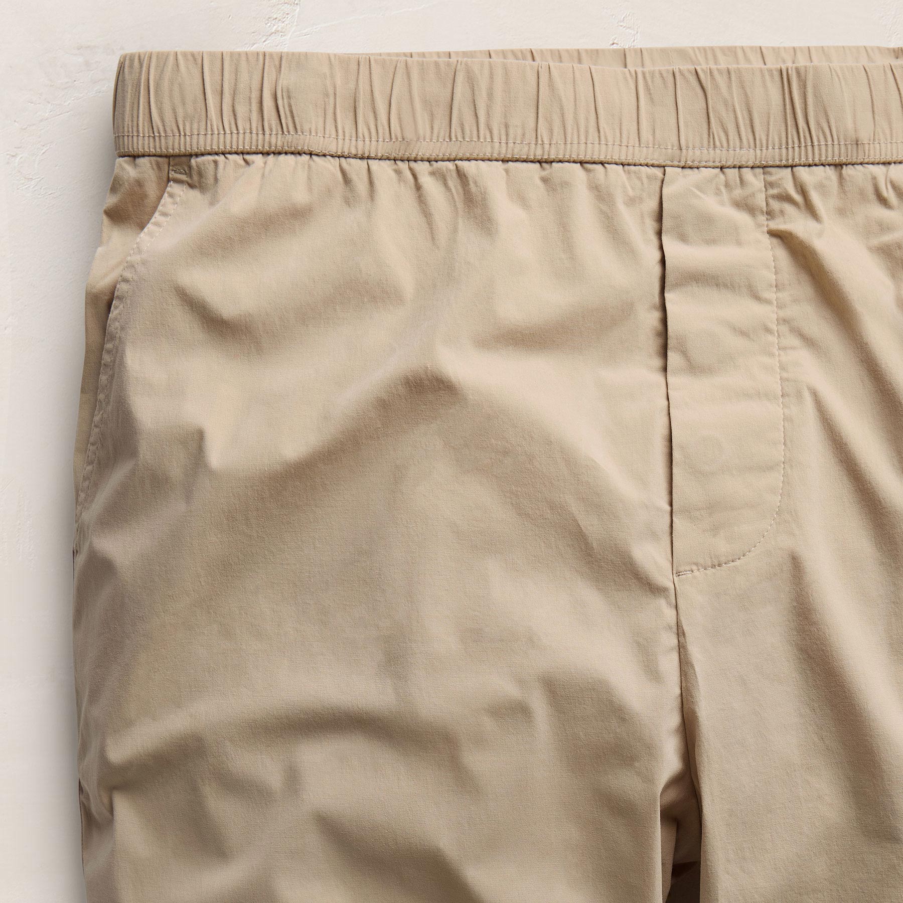 Stretch Poplin Drawstring Pant - Light Khaki - Image 7