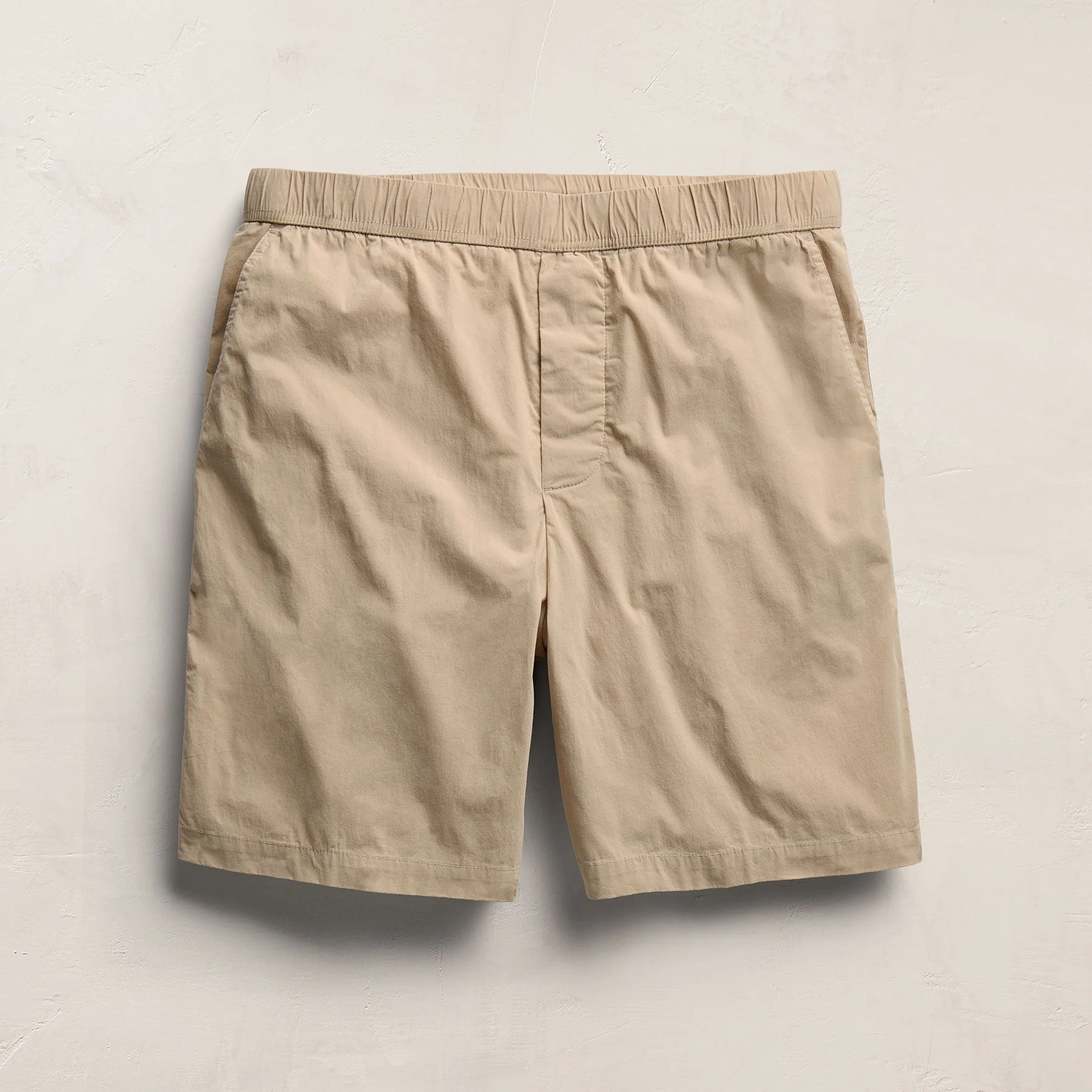 Stretch Poplin Drawstring Short - Light Khaki - Image 2