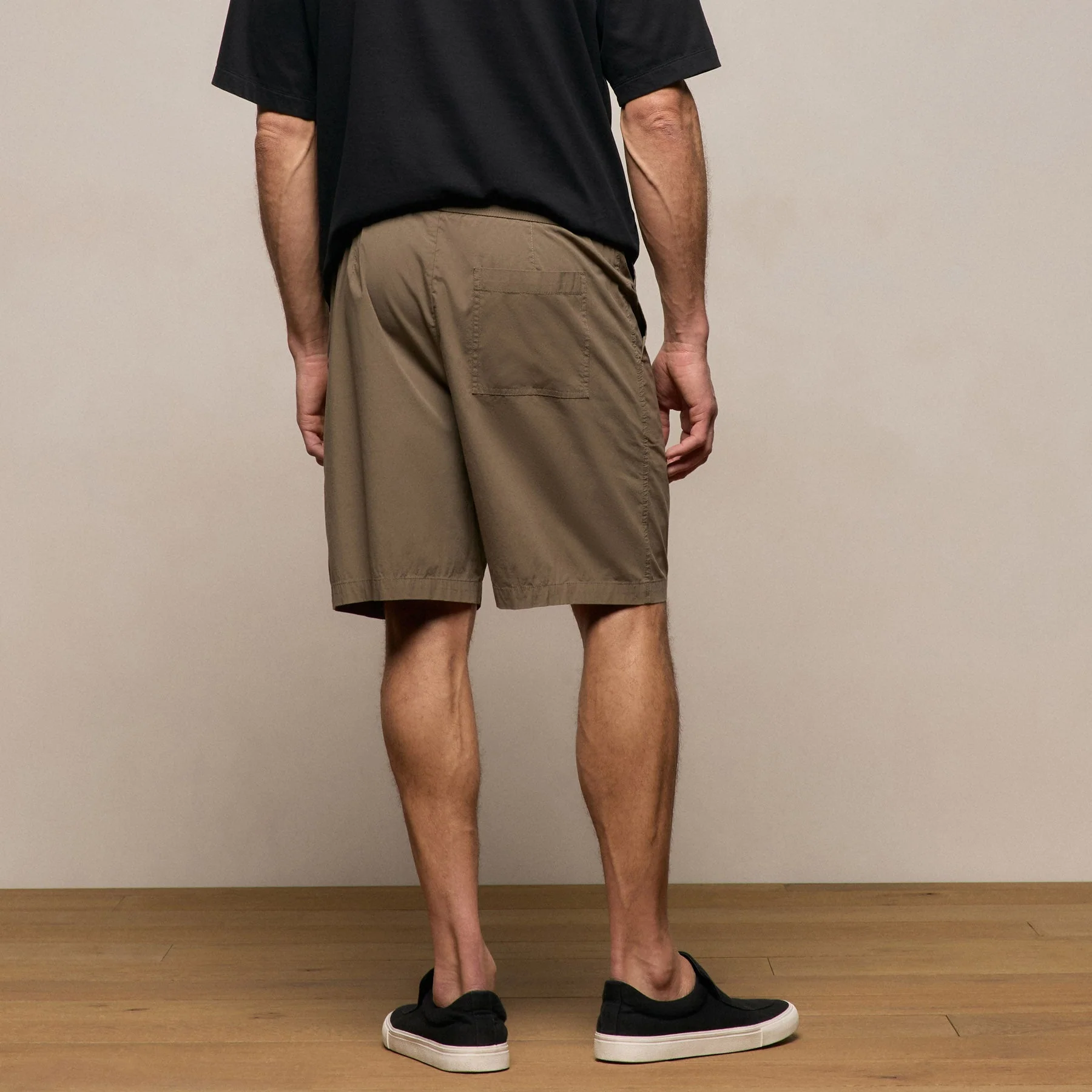 Stretch Poplin Drawstring Short - Light Olive - Image 6