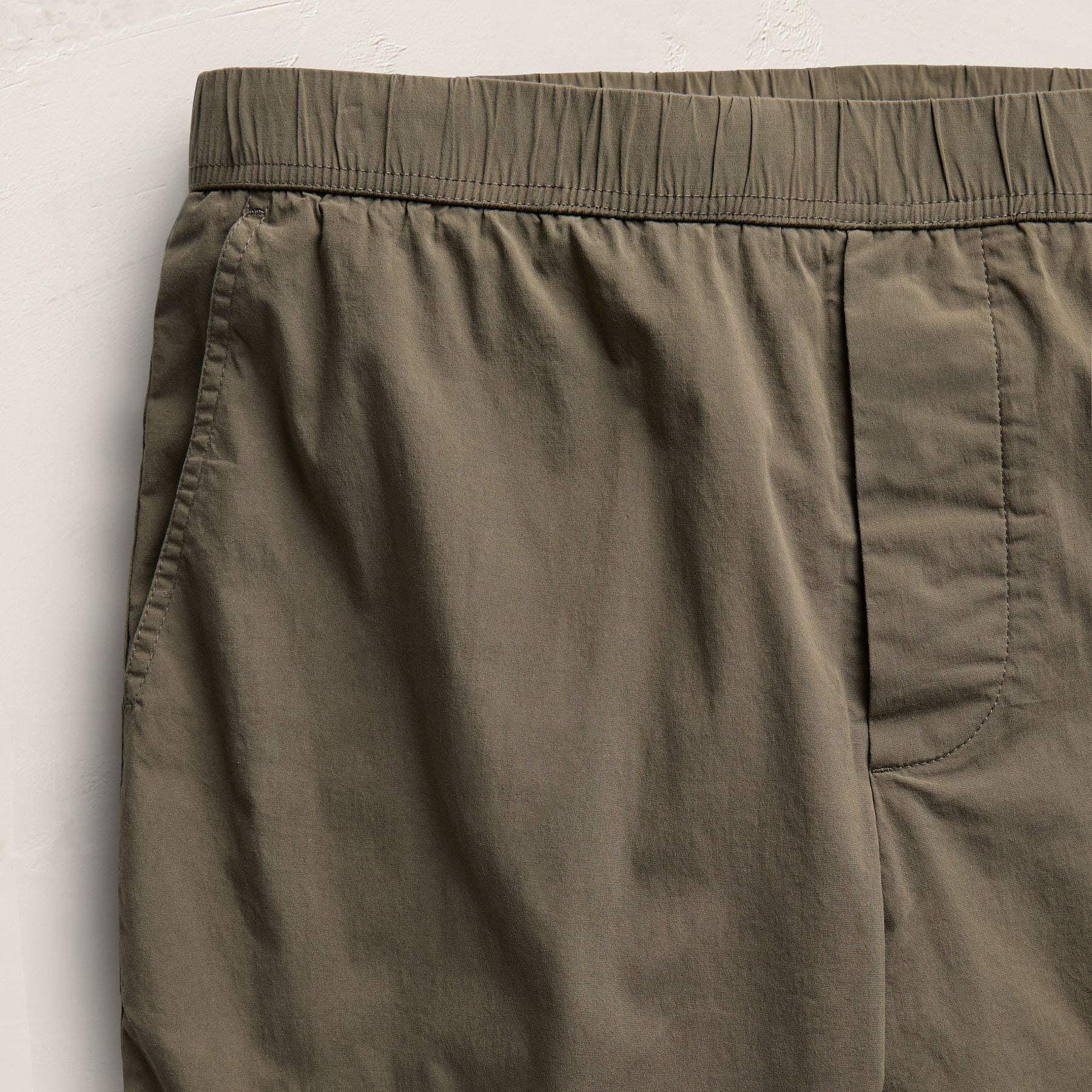 Stretch Poplin Drawstring Short - Light Olive - Image 7