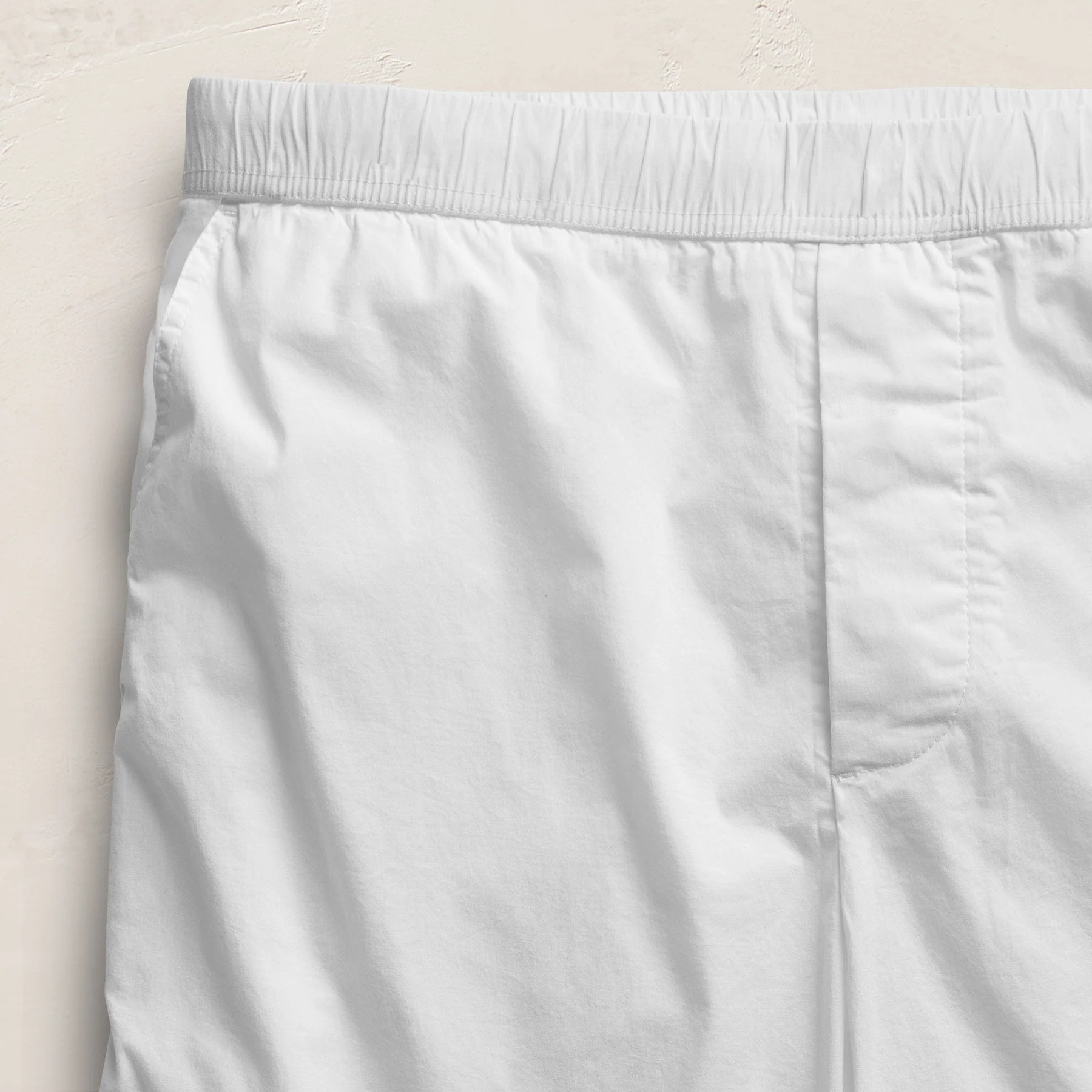 Stretch Poplin Drawstring Short - White - Image 5