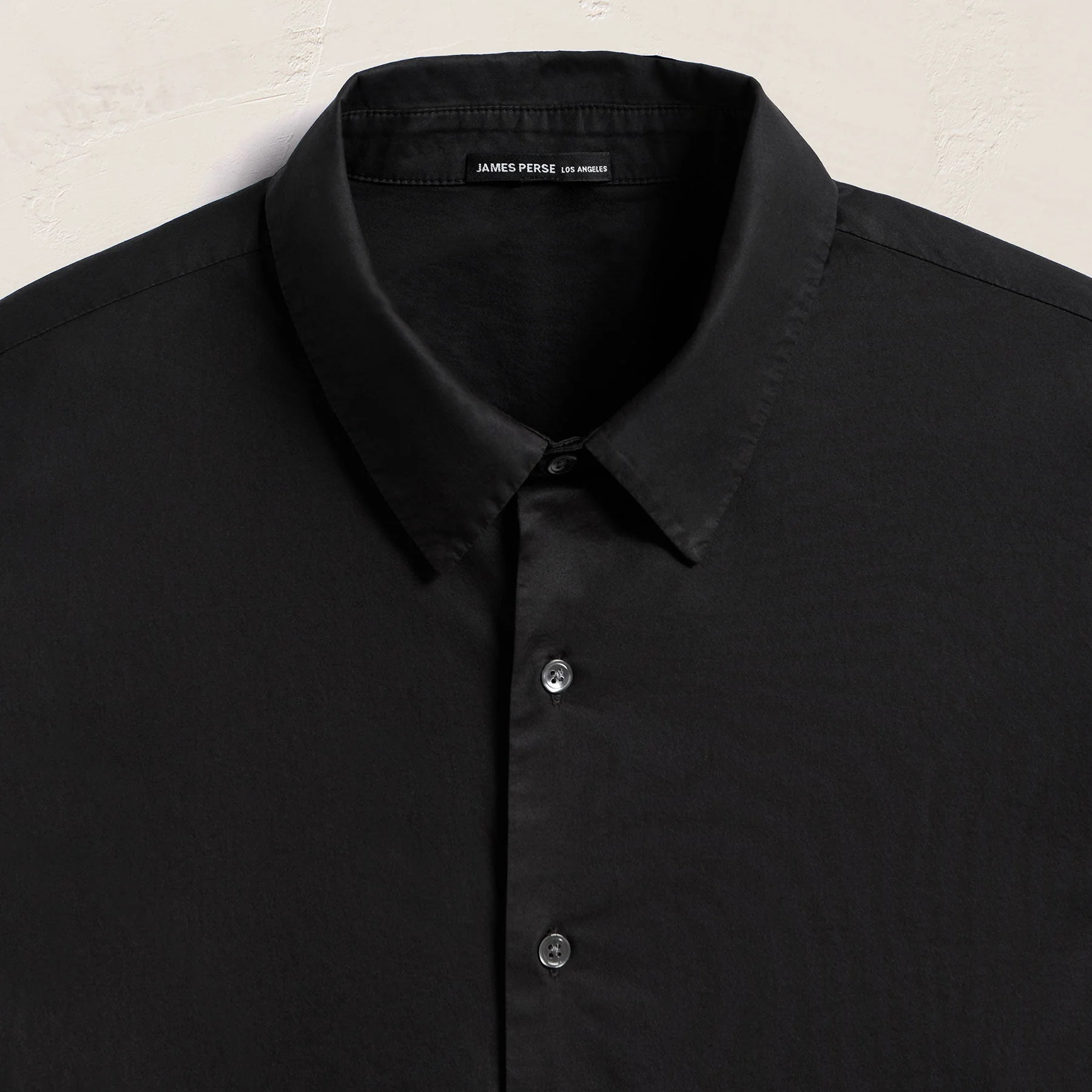 Stretch Poplin Shirt - Black - Image 3