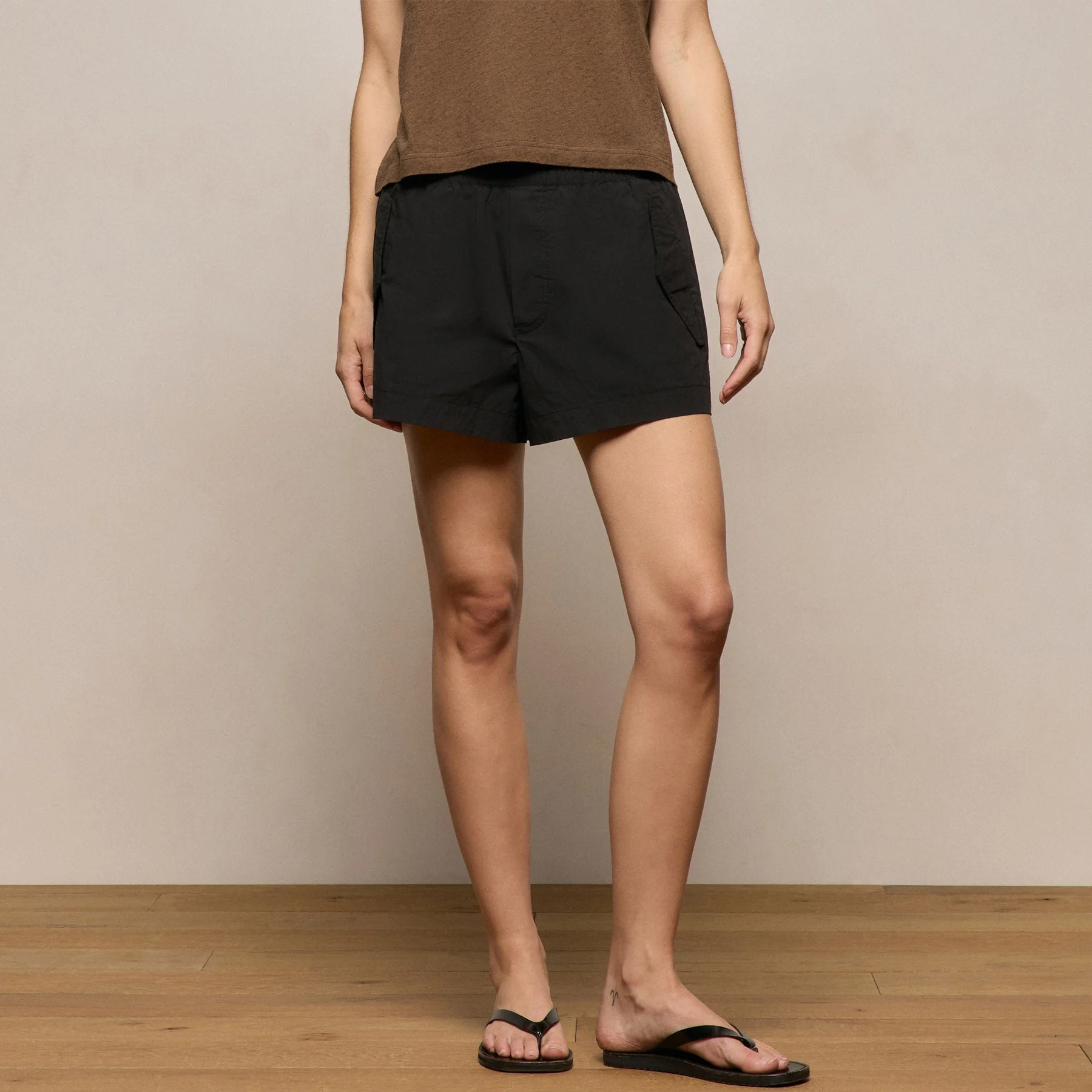 Stretch Poplin Surplus Short - Black - Image 4