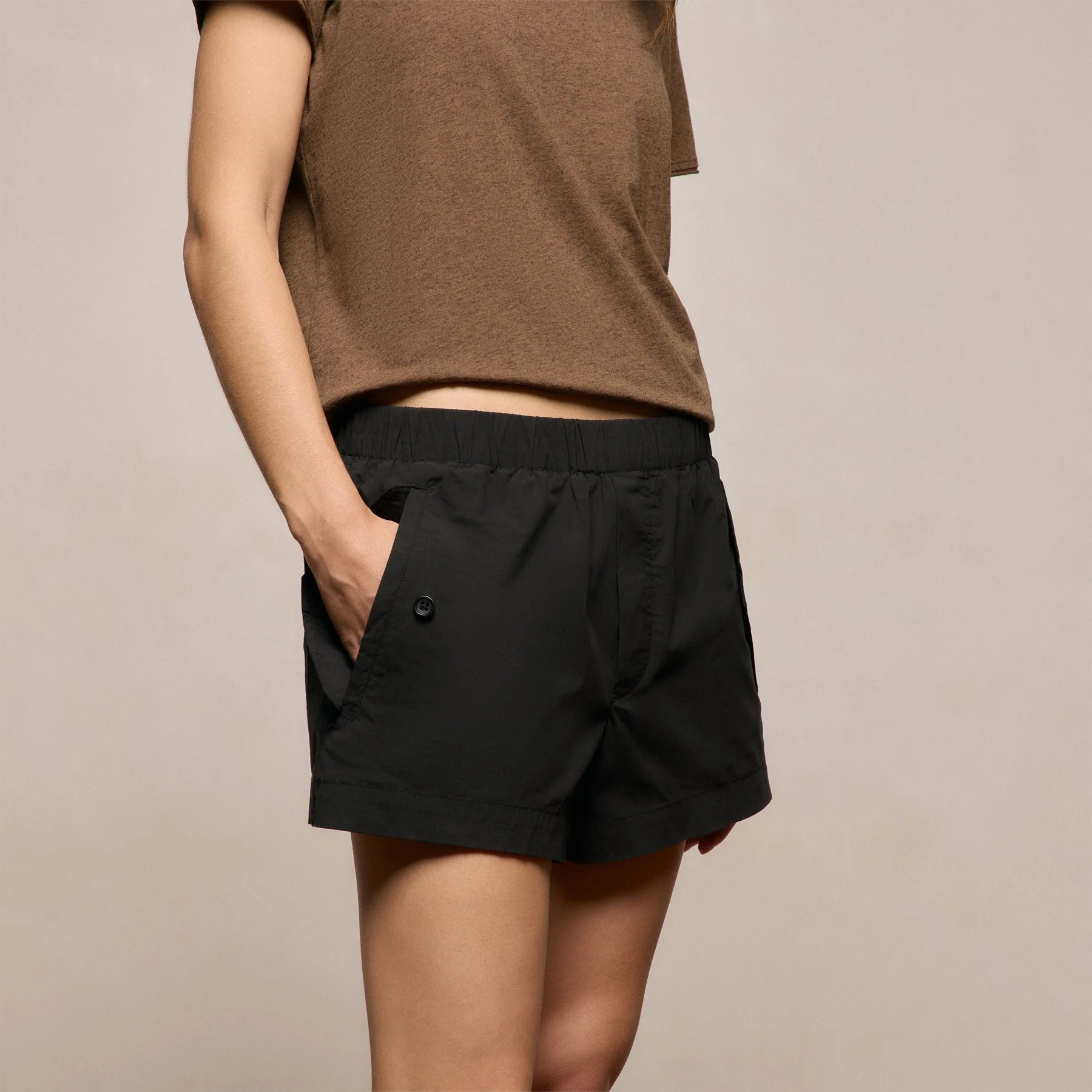 Stretch Poplin Surplus Short - Black - Image 5