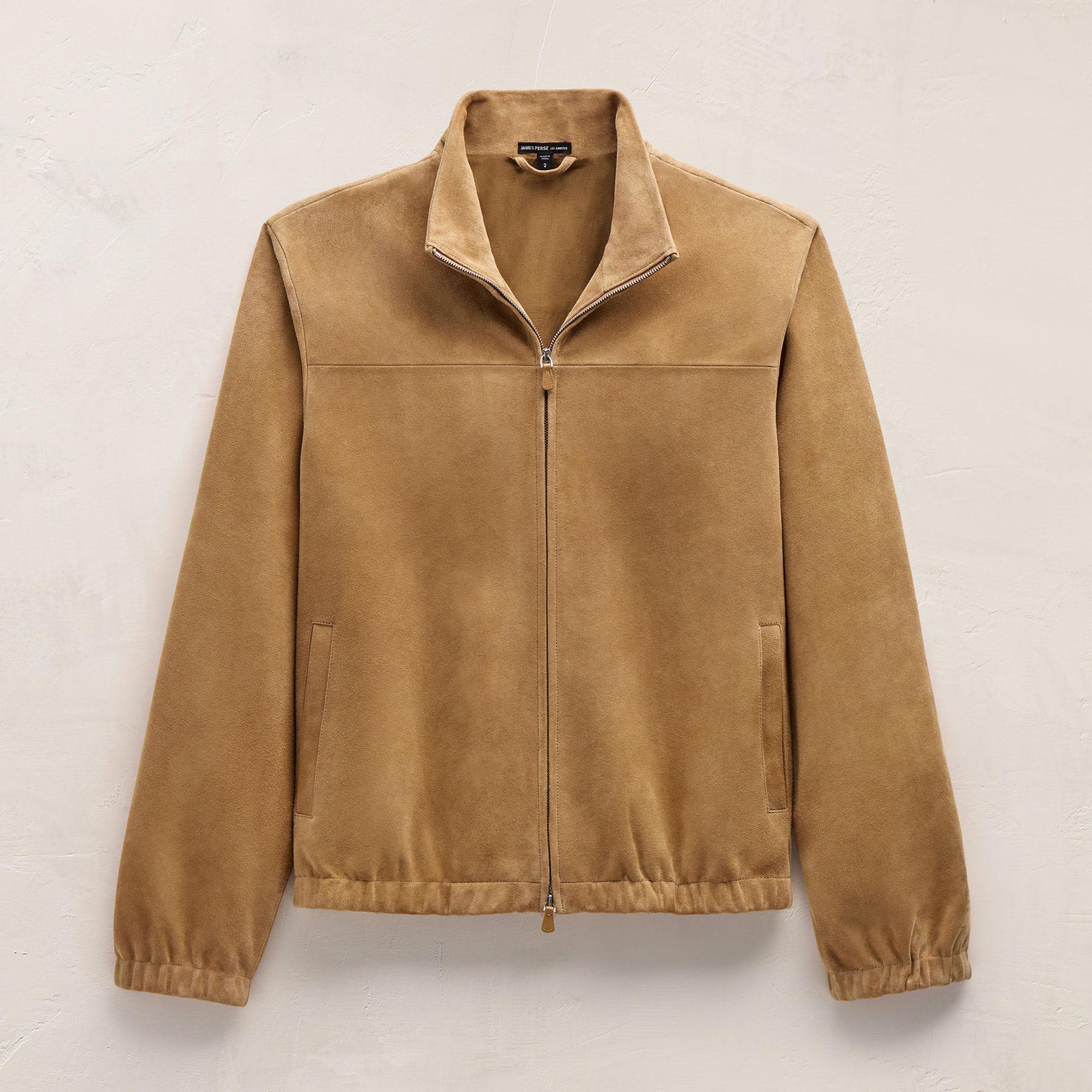 Suede Bomber Jacket - Sand - Image 2