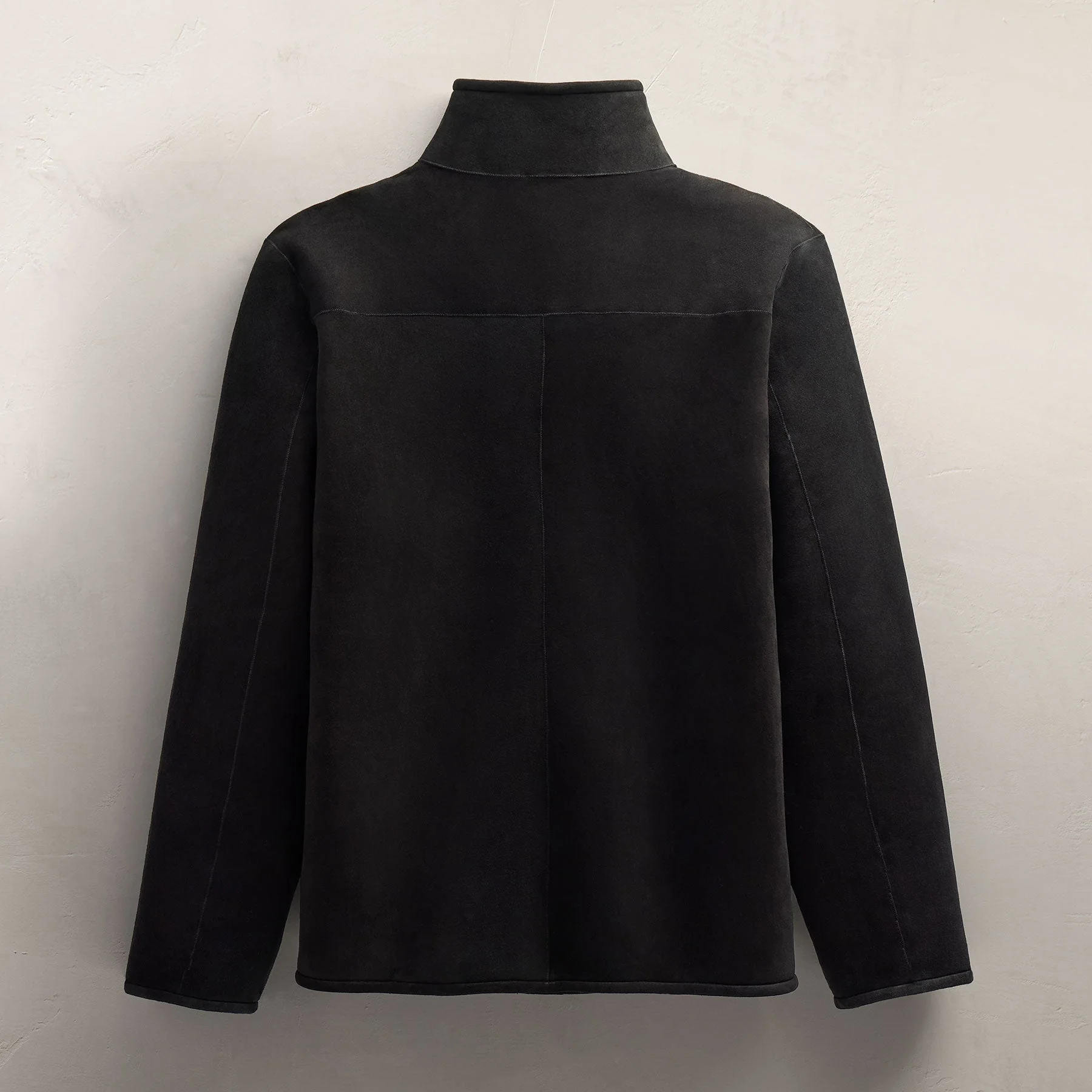 Suede Shearling Jacket - Black - Image 9