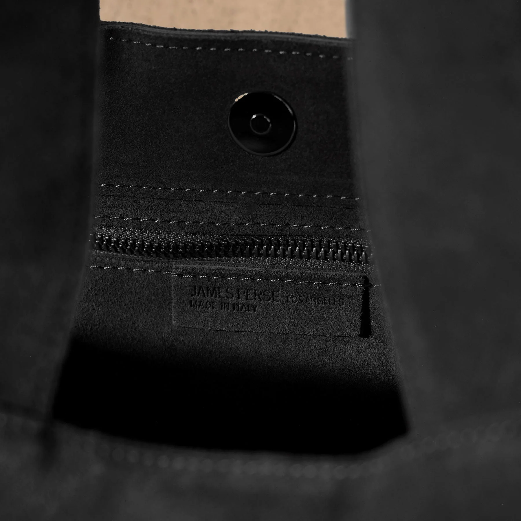 Suede Tote - Black - Image 5